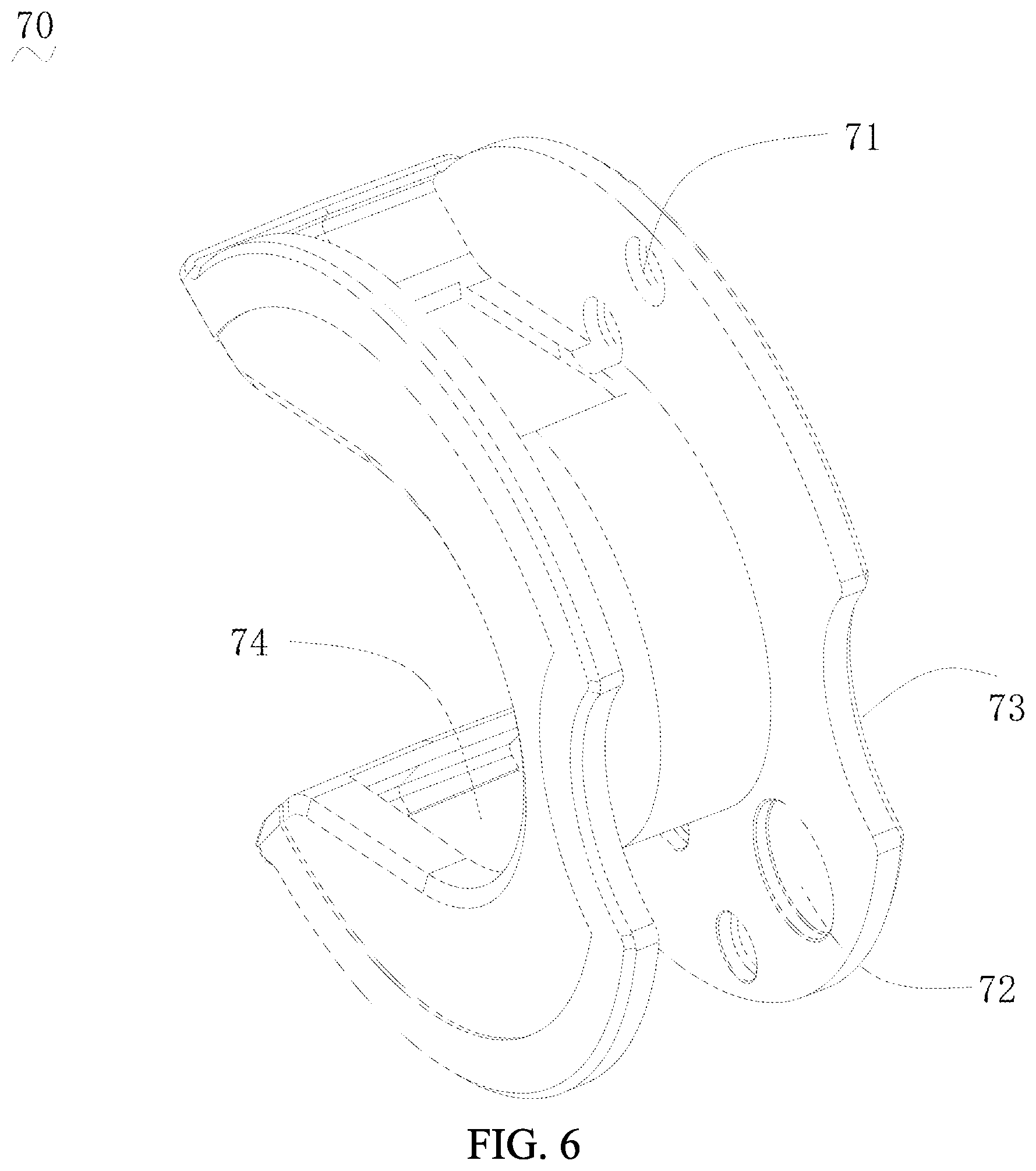 Patent US12303733 Figure 6 – Buckle for dumbbells and barbells