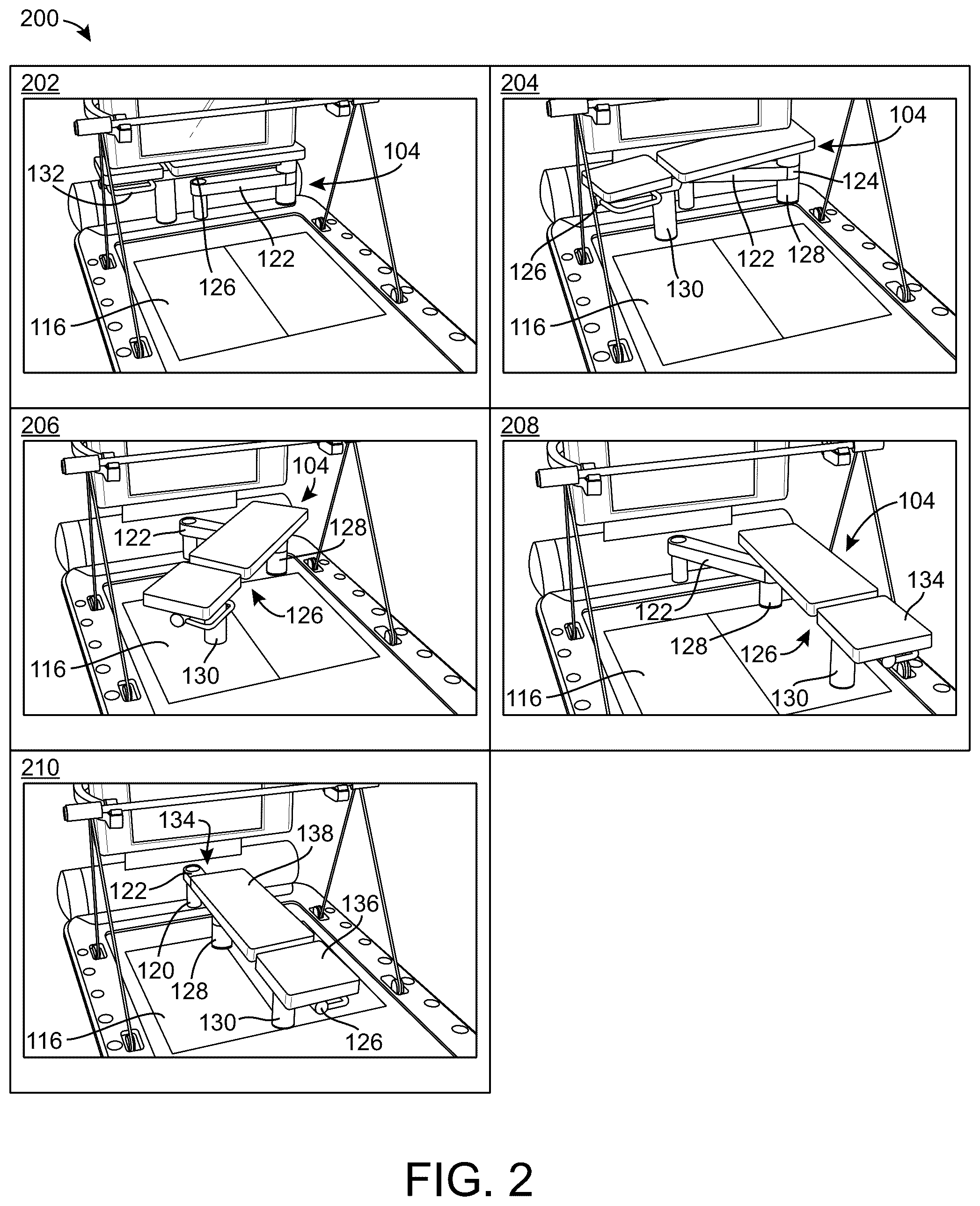 Patent US12303736 Figure 2 – Exercise apparatus with integrated bench assembly