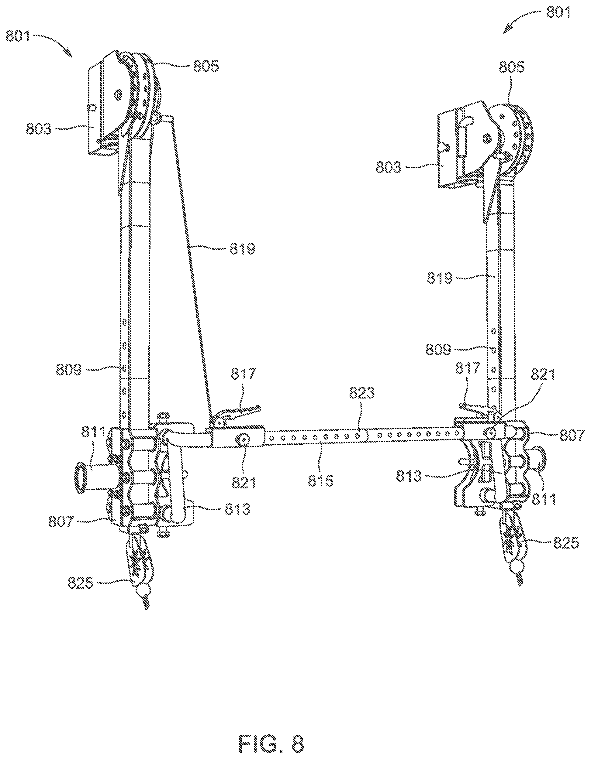 Patent US12303739 Figure 8 – Exercise machine system and method of use