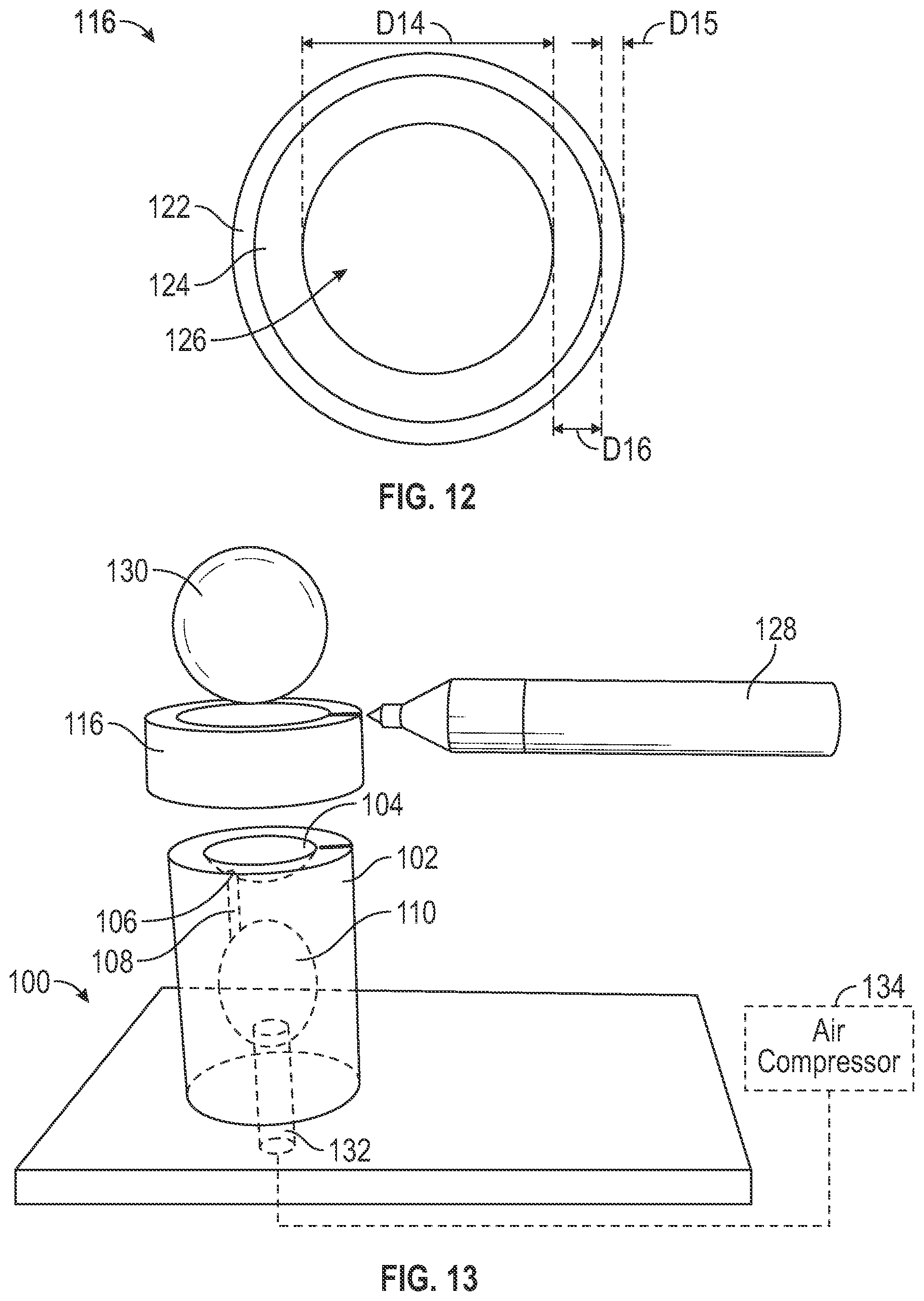 Patent US12303746 Figure 6 – Ball spinning device for dynamically balancing a ball