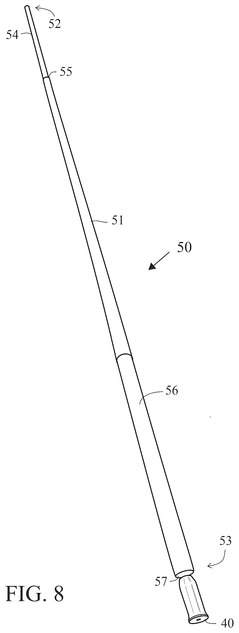 Patent US12303747 Figure 8 – Putter with bi-material shaft