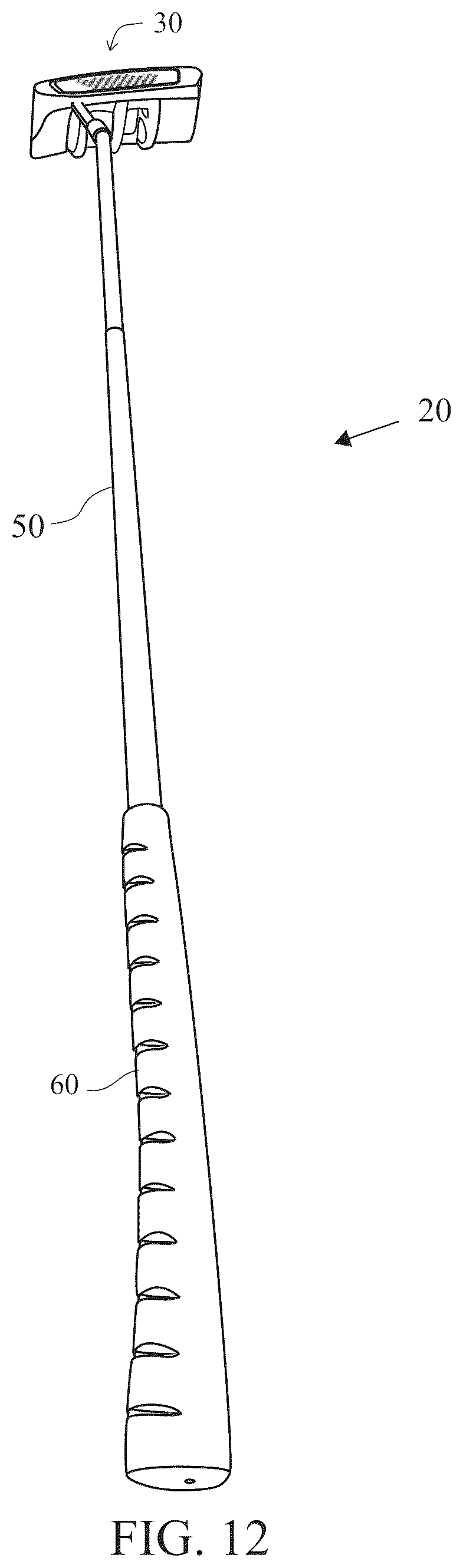 Patent US12303747 Figure 12 – Putter with bi-material shaft