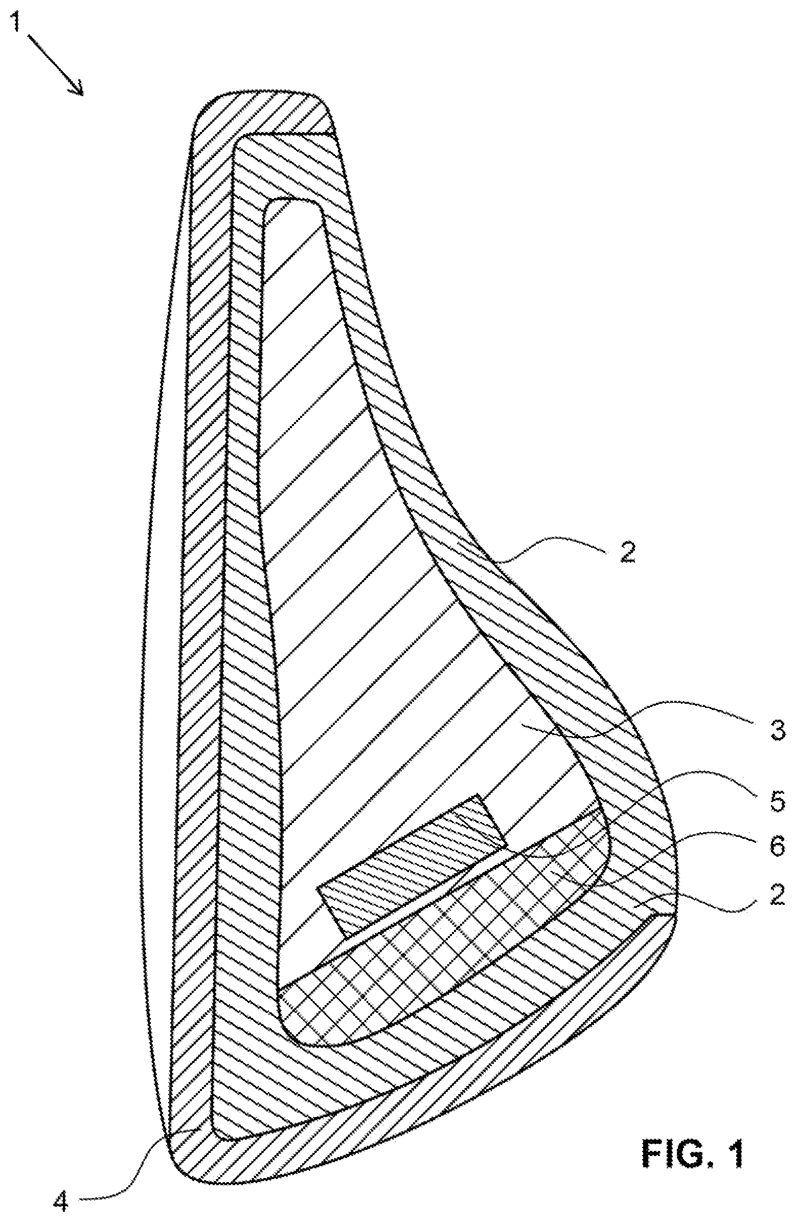 Patent US12303749 Figure 1 – Golf club head and golf club