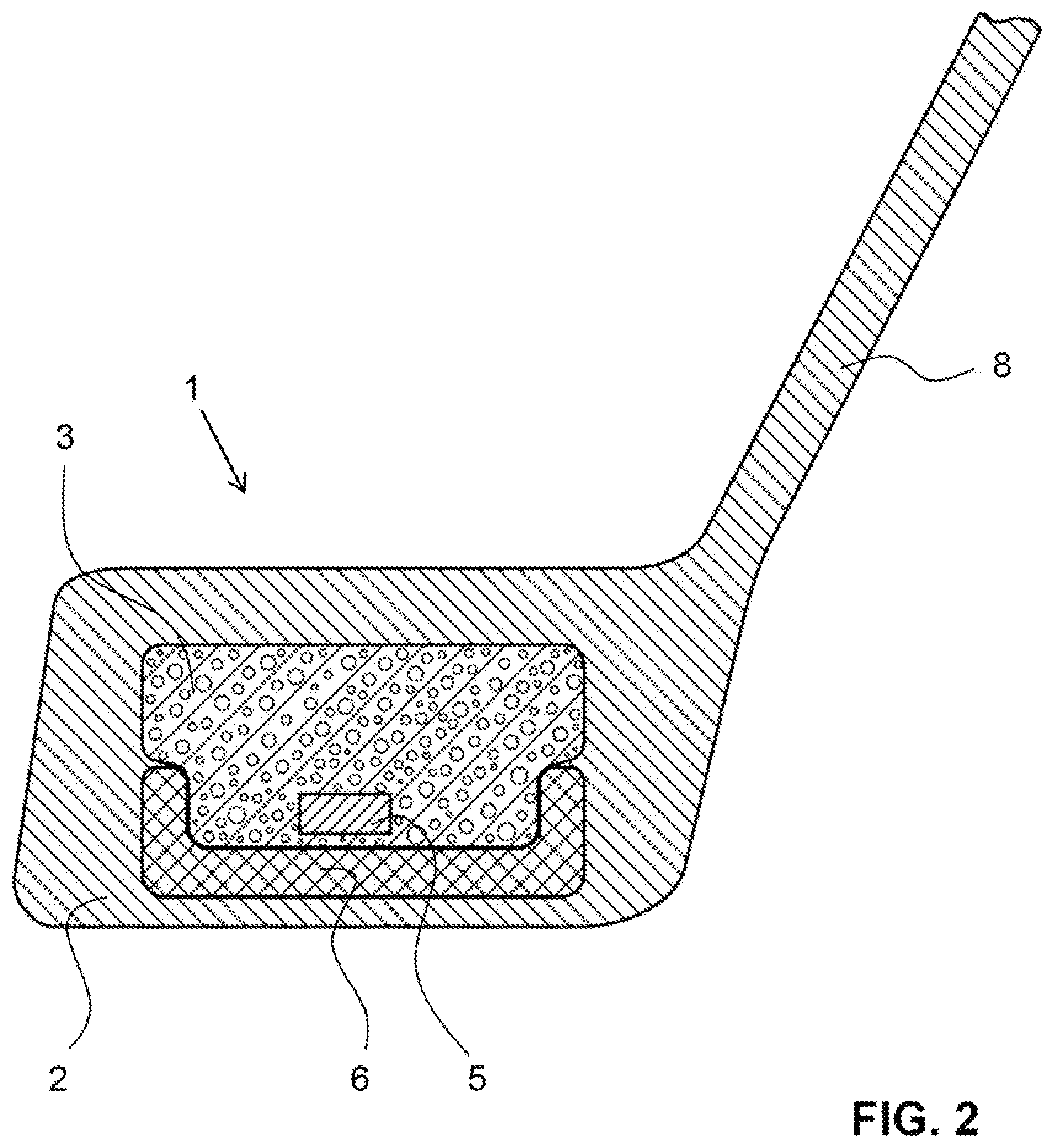 Patent US12303749 Figure 2 – Golf club head and golf club
