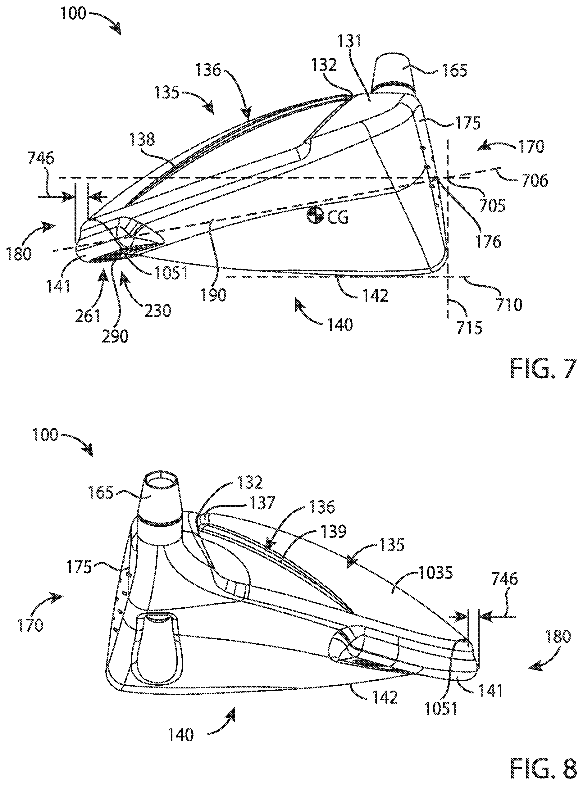 Patent US12303750 Figure 4 – Golf club heads and methods to manufacture golf club heads