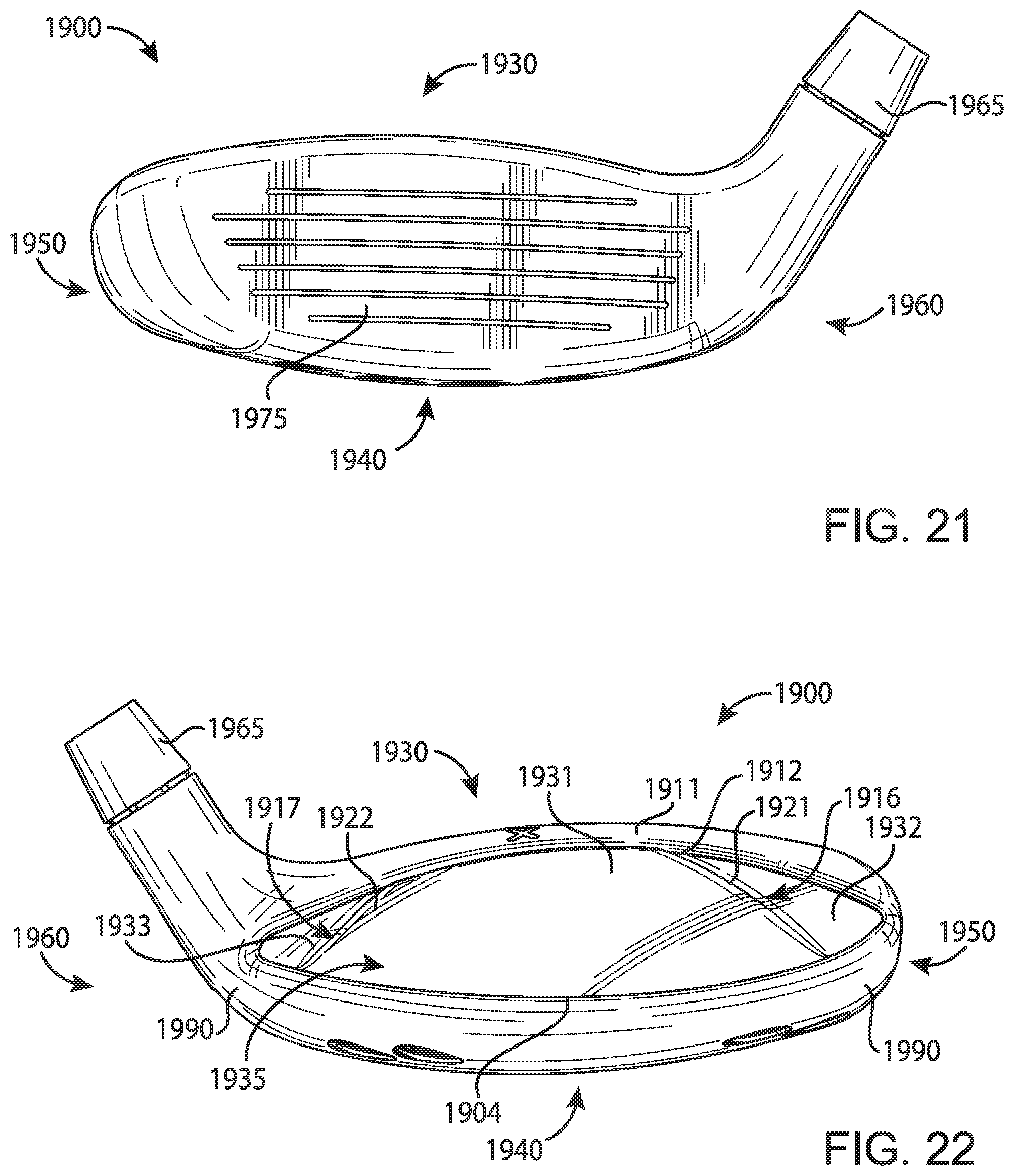 Patent US12303750 Figure 12 – Golf club heads and methods to manufacture golf club heads
