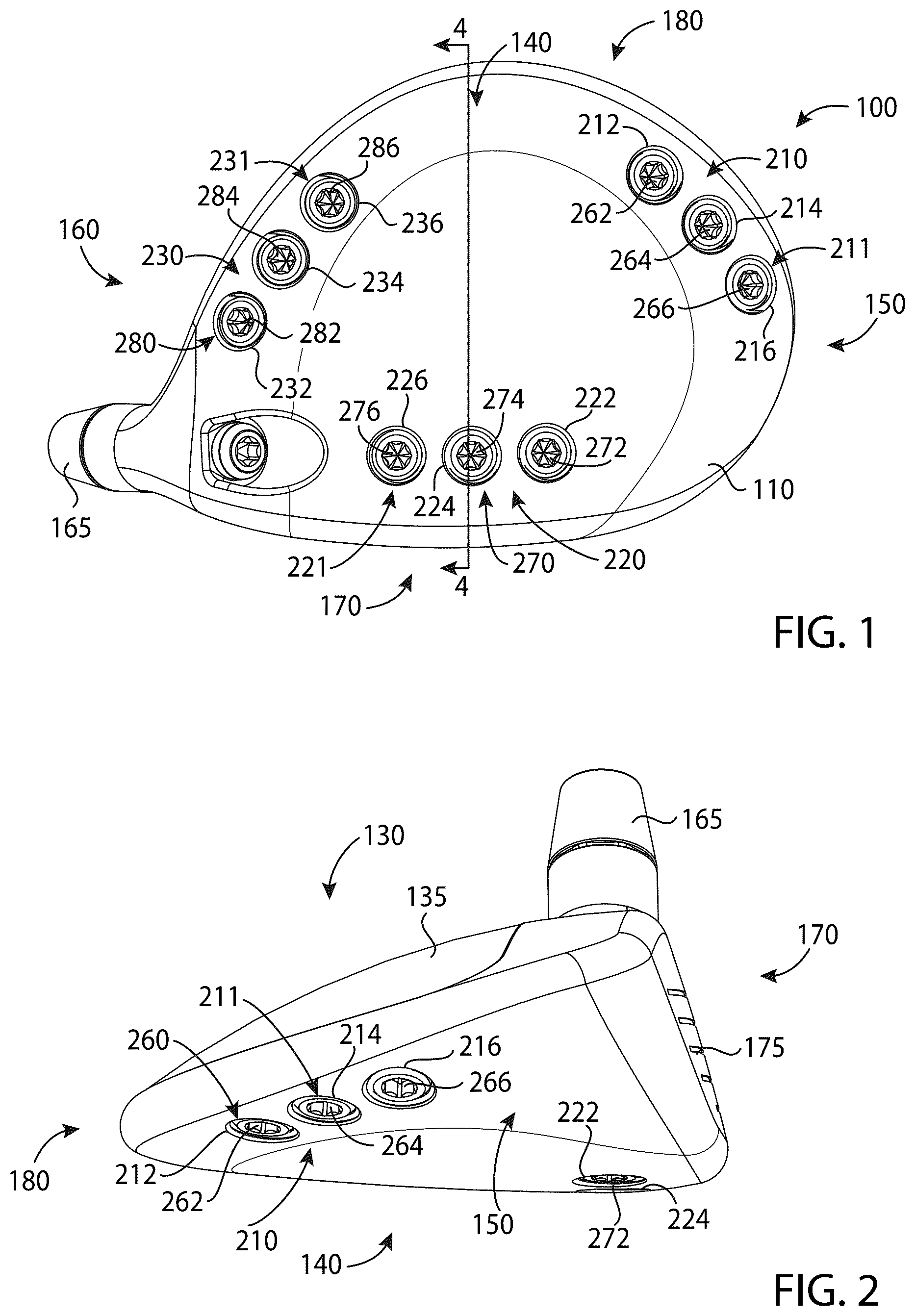 Patent US12303751 Figure 1 – Golf club heads and methods to manufacture golf club heads