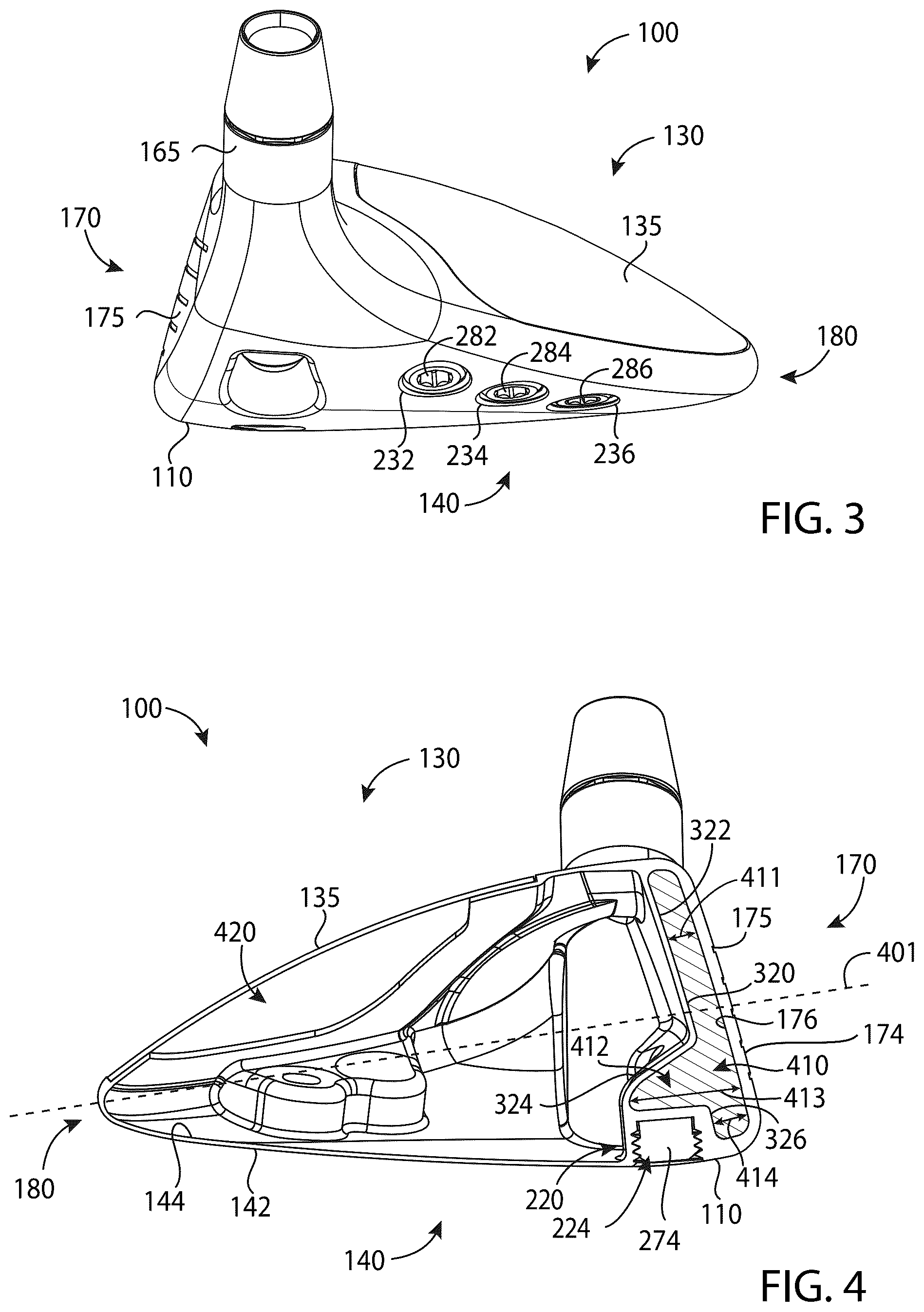 Patent US12303751 Figure 2 – Golf club heads and methods to manufacture golf club heads