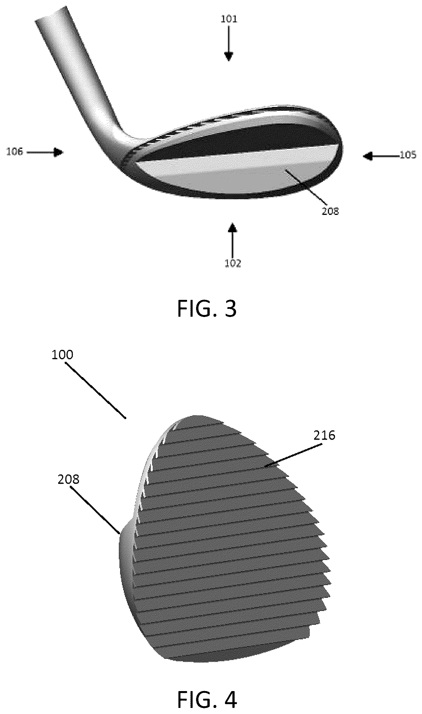 Patent US12303752 Figure 2 – Club heads with varying impact responses and related methods