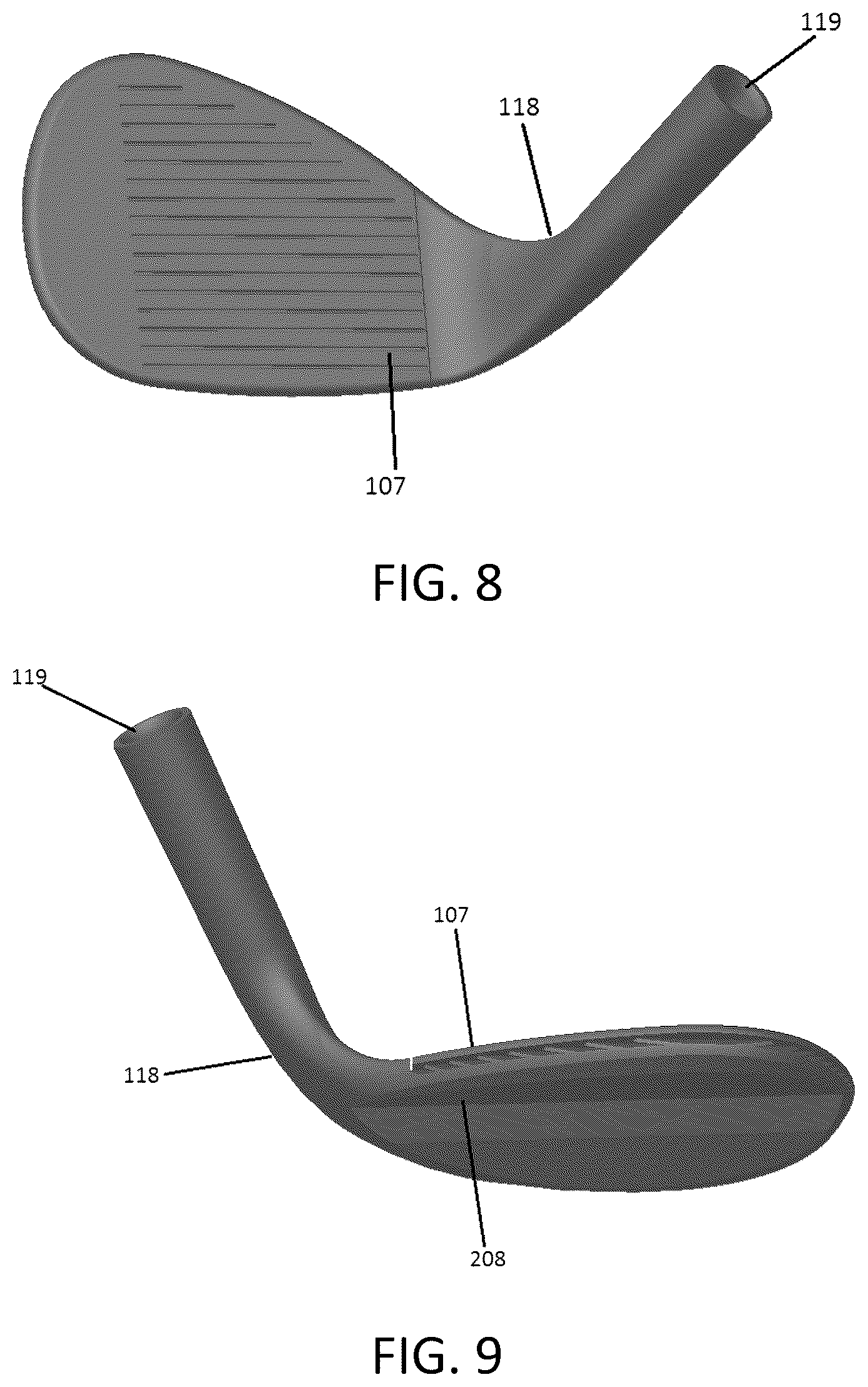 Patent US12303752 Figure 4 – Club heads with varying impact responses and related methods