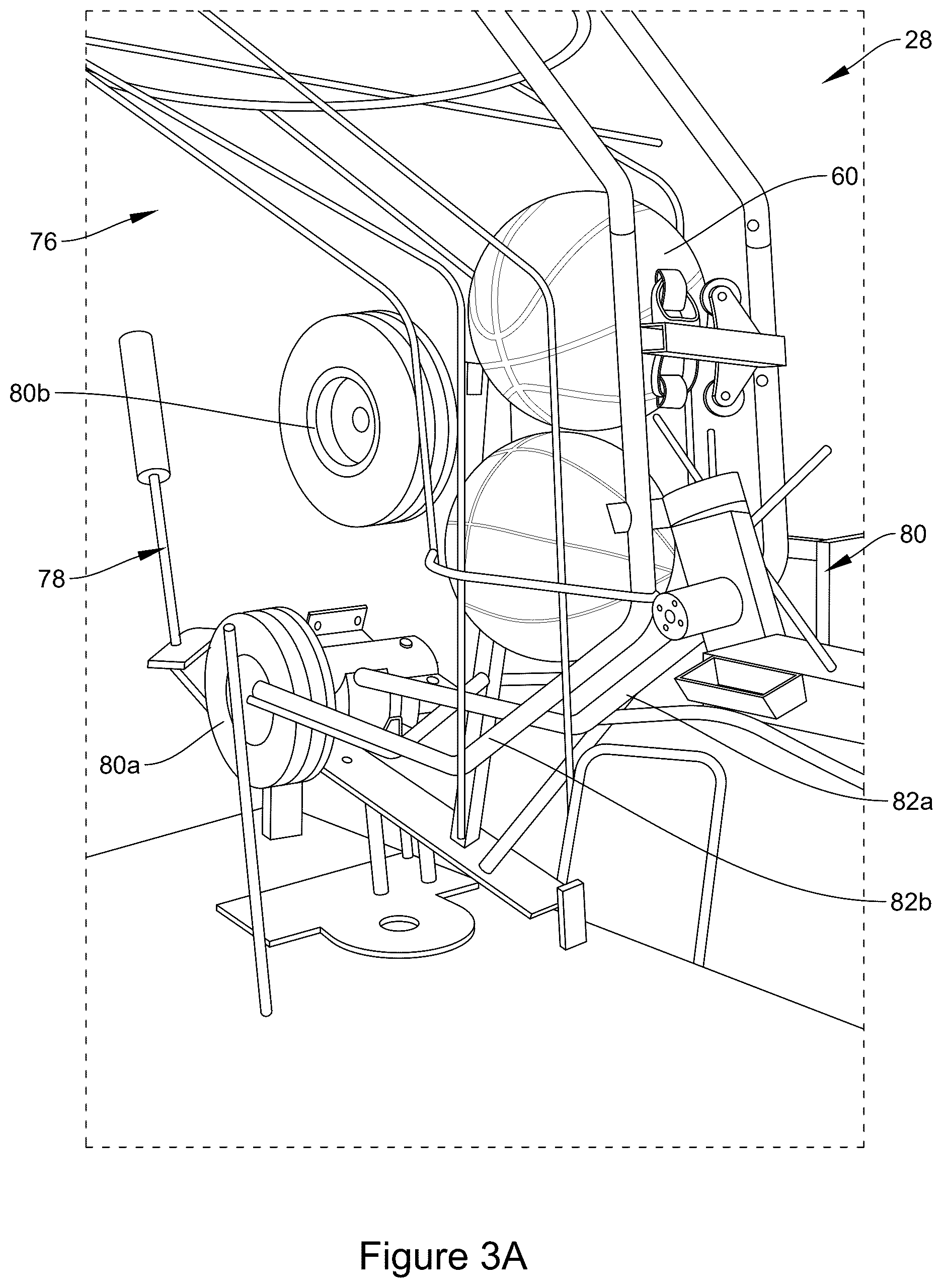 Patent US12303759 Figure 3 – Basketball launching device with player height compensation