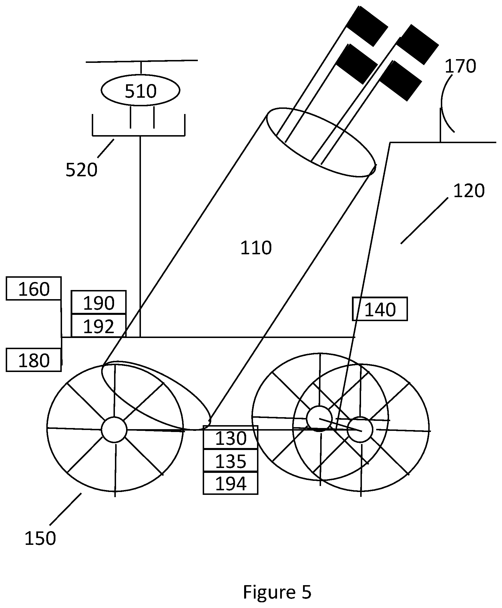 Patent US12303762 Figure 5 – Self propelled golf cart paired to golf ball