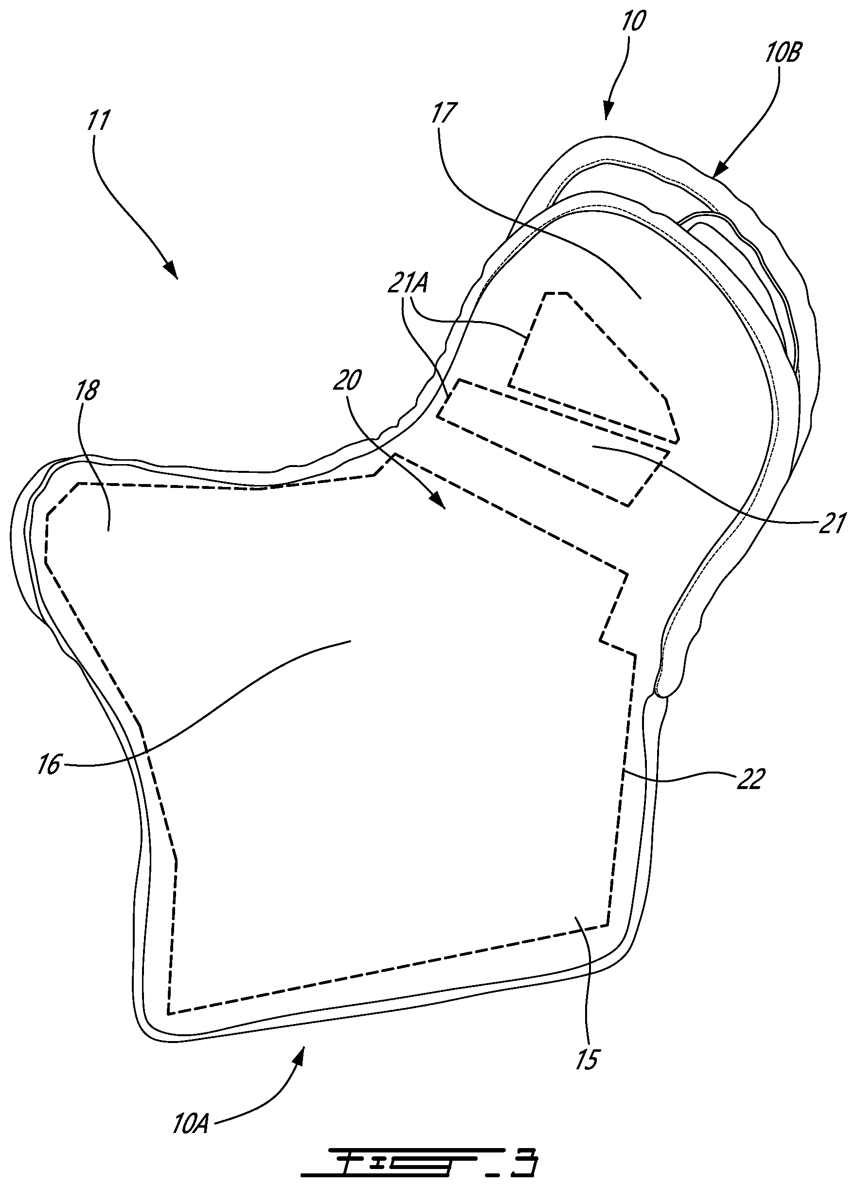 Patent US12303769 Figure 3 – Hockey goaltender glove