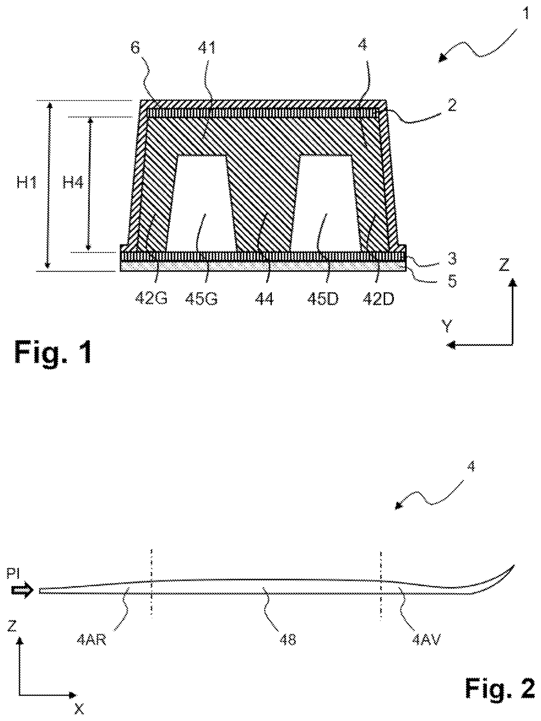 Patent US12303770 Figure 1 – Ski core and ski including such a core