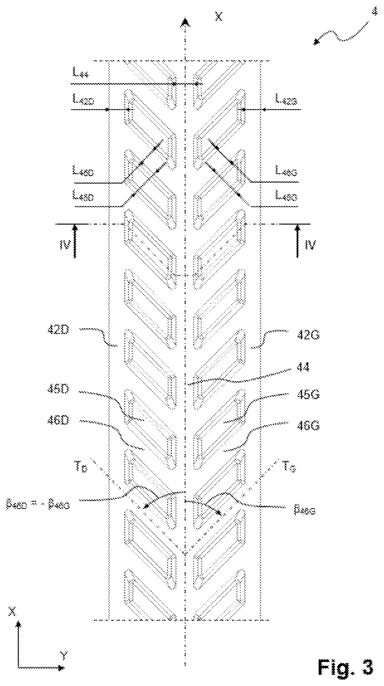 Patent US12303770 Figure 2 – Ski core and ski including such a core