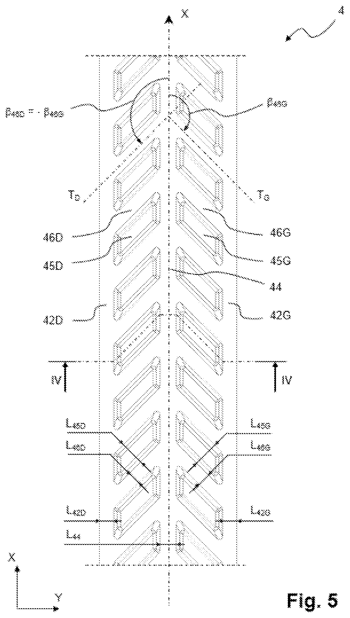Patent US12303770 Figure 4 – Ski core and ski including such a core