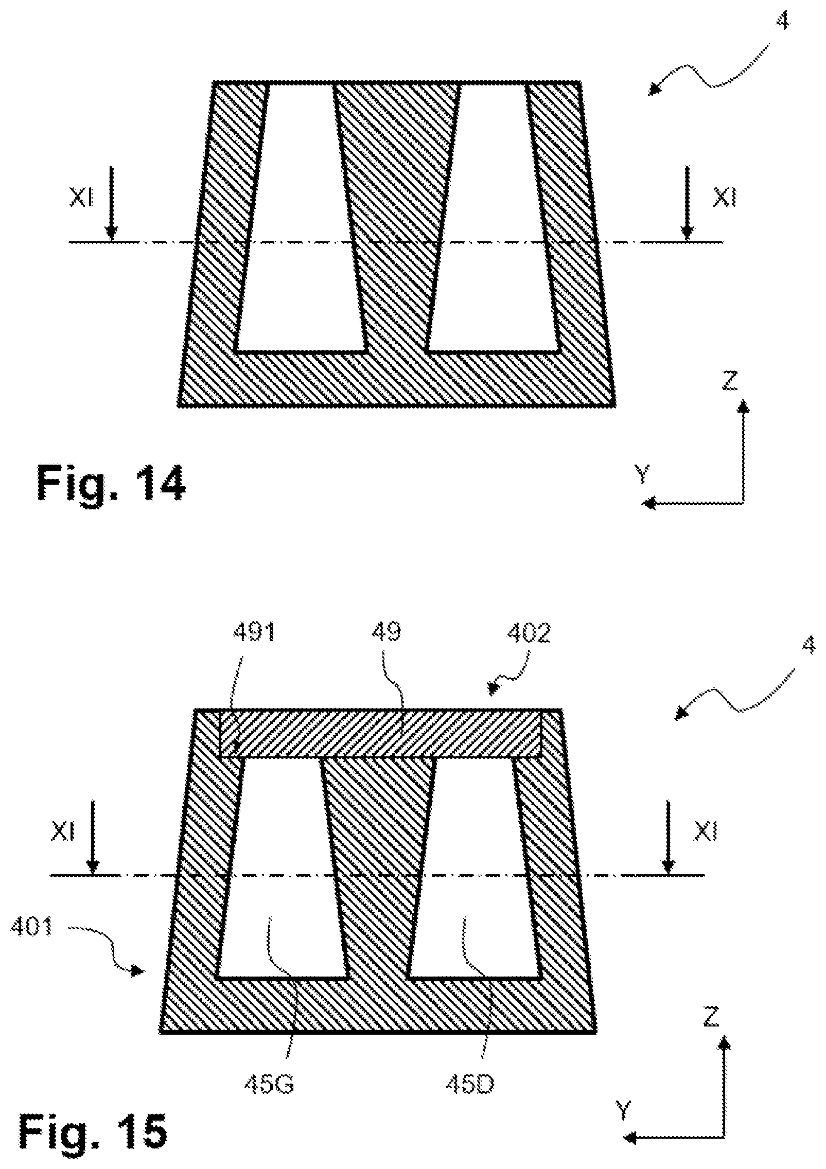 Patent US12303770 Figure 11 – Ski core and ski including such a core