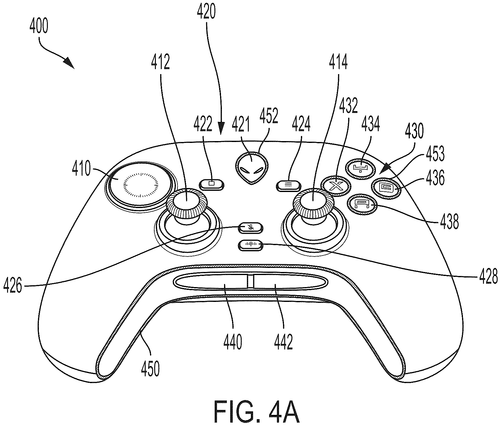 Patent US12303773 Figure 4 – Light source calibration for gaming controller in dynamic gaming environment