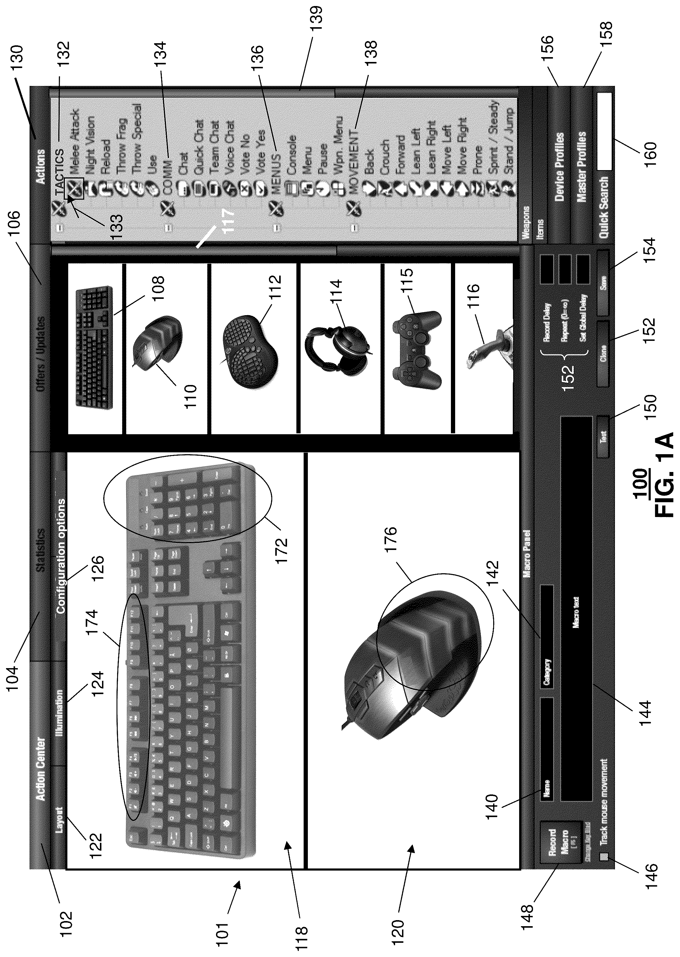 Patent US12303777 Figure 1 – Accessory for presenting information associated with an application