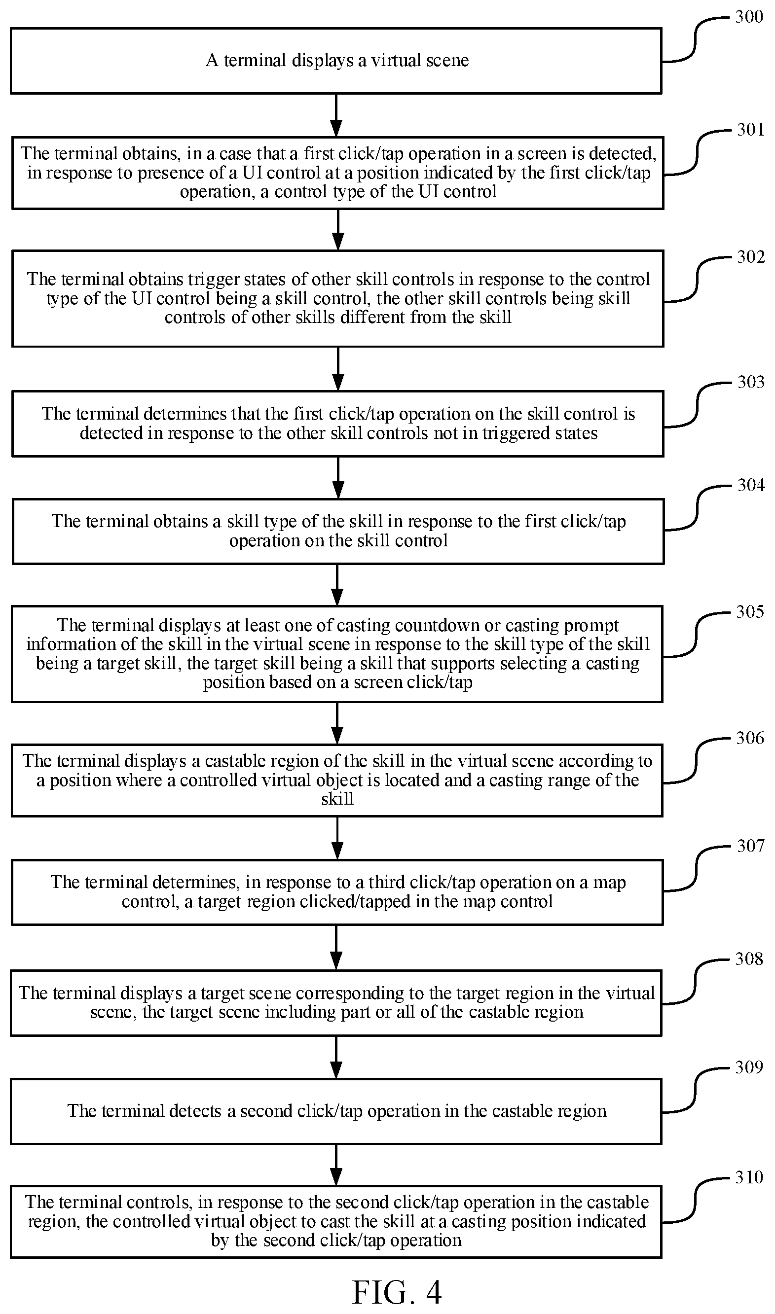 Patent US12303781 Figure 3 – Virtual object control method and apparatus, terminal, and storage medium