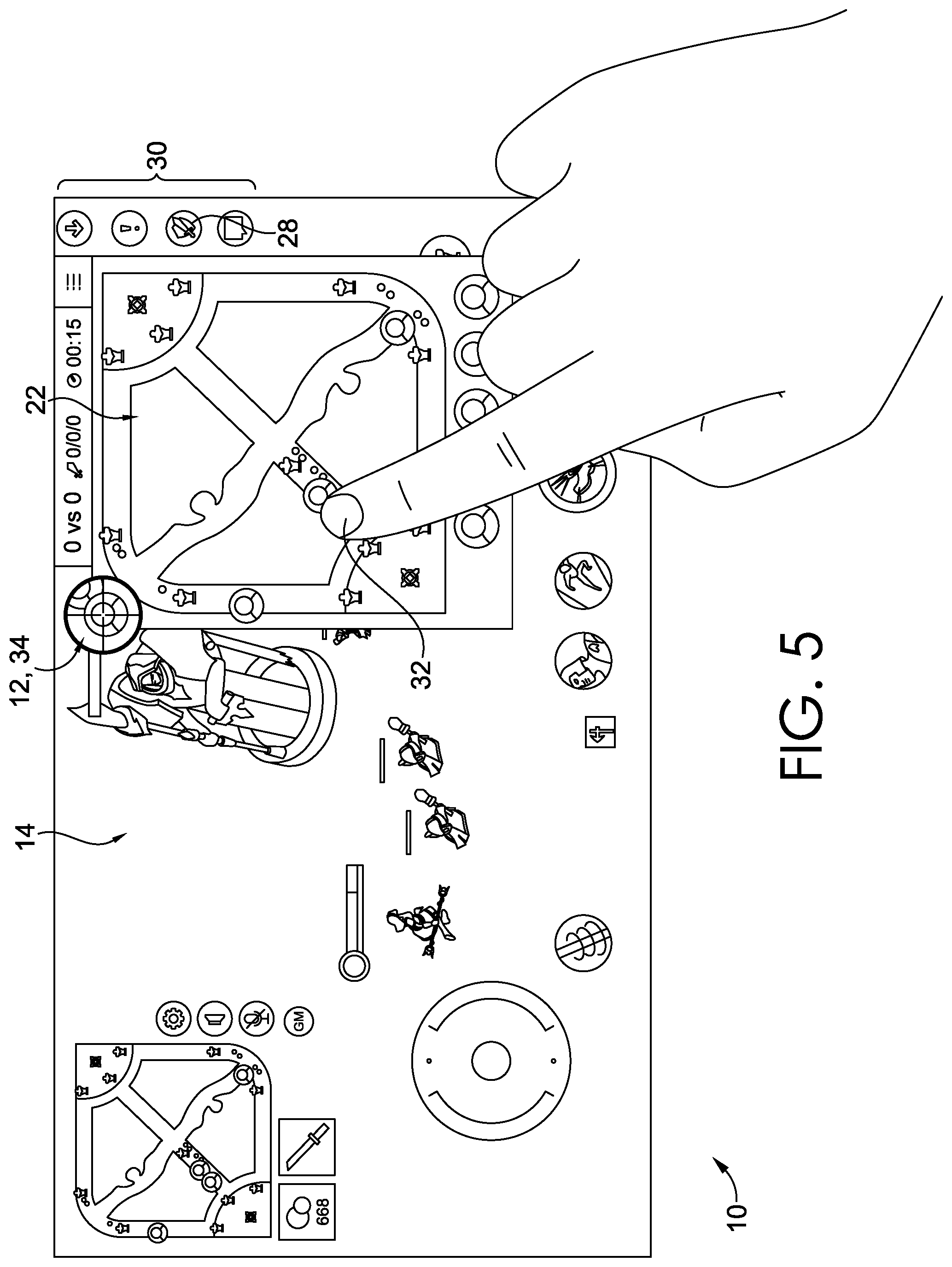 Patent US12303782 Figure 7 – System and method for precise positioning with touchscreen gestures