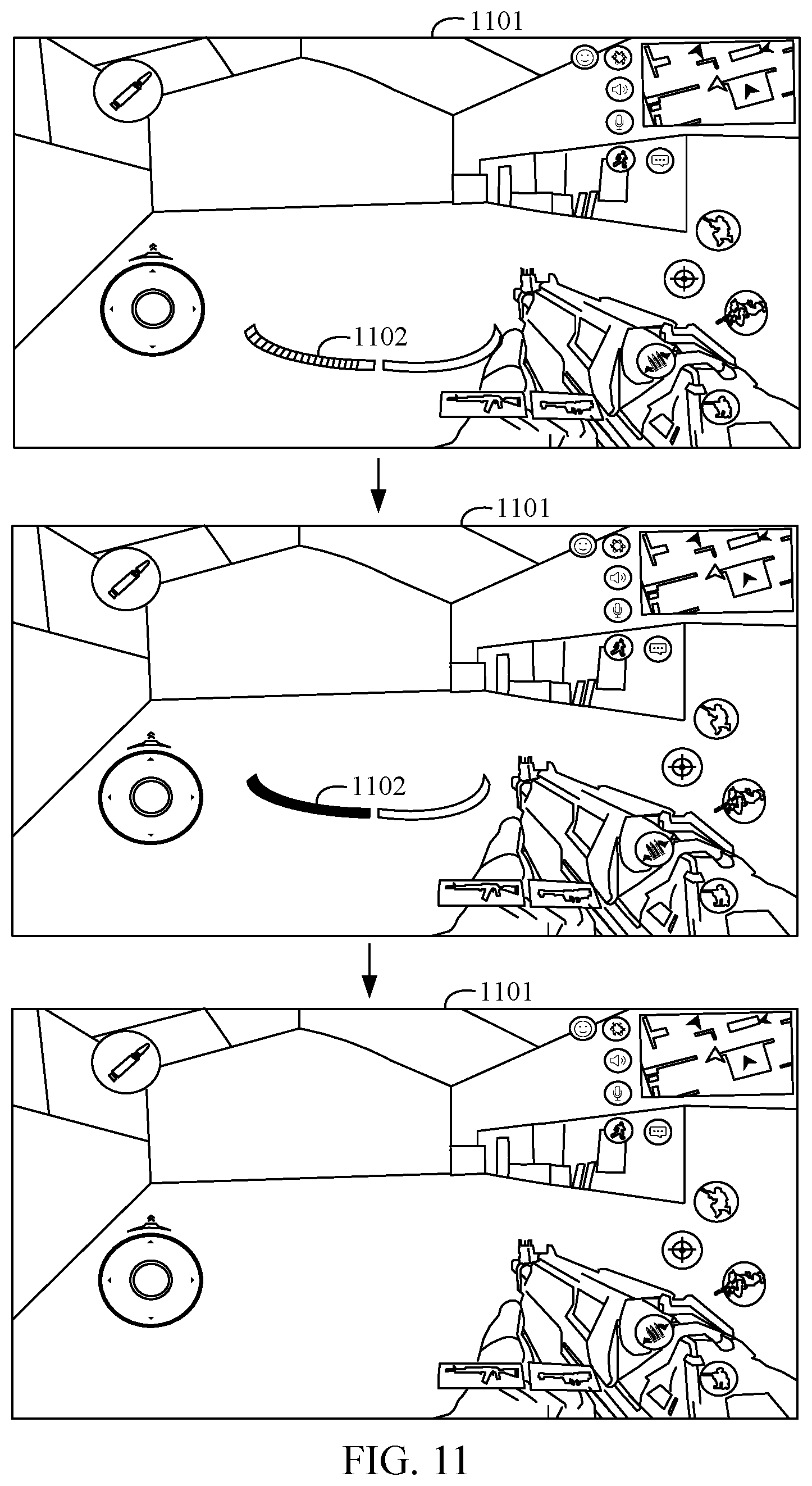 Patent US12303787 Figure 8 – Controlling a virtual object based on strength values