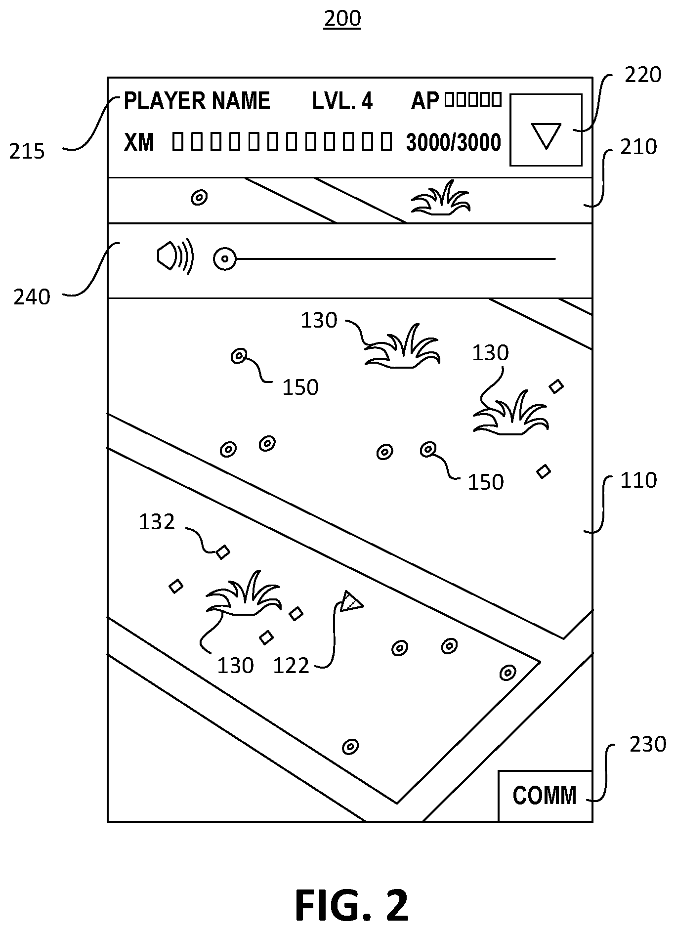 Patent US12303790 Figure 2 – Generating additional content items for parallel-reality games based on geo-location and usage characteristics