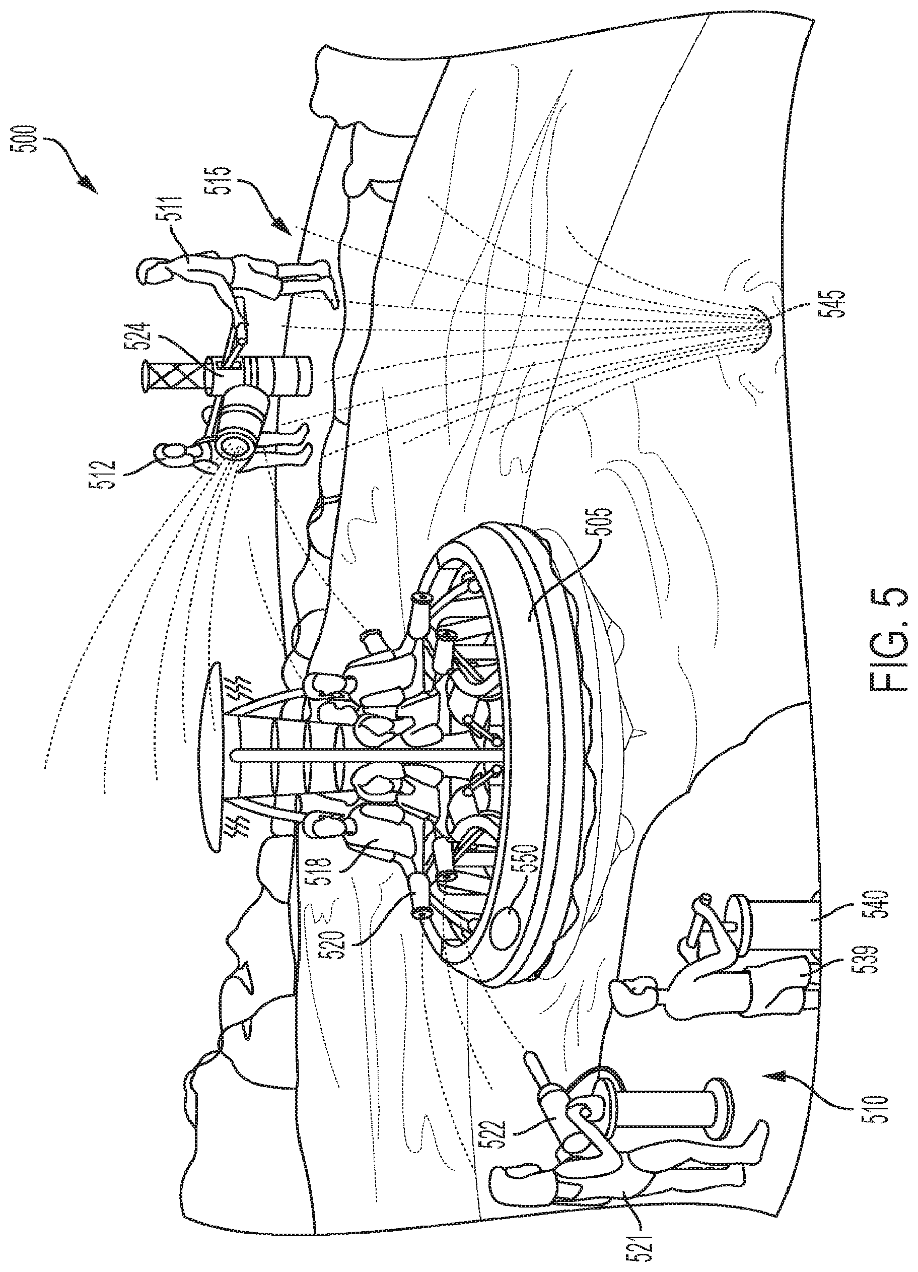 Patent US12303798 Figure 5 – Interactive raft ride