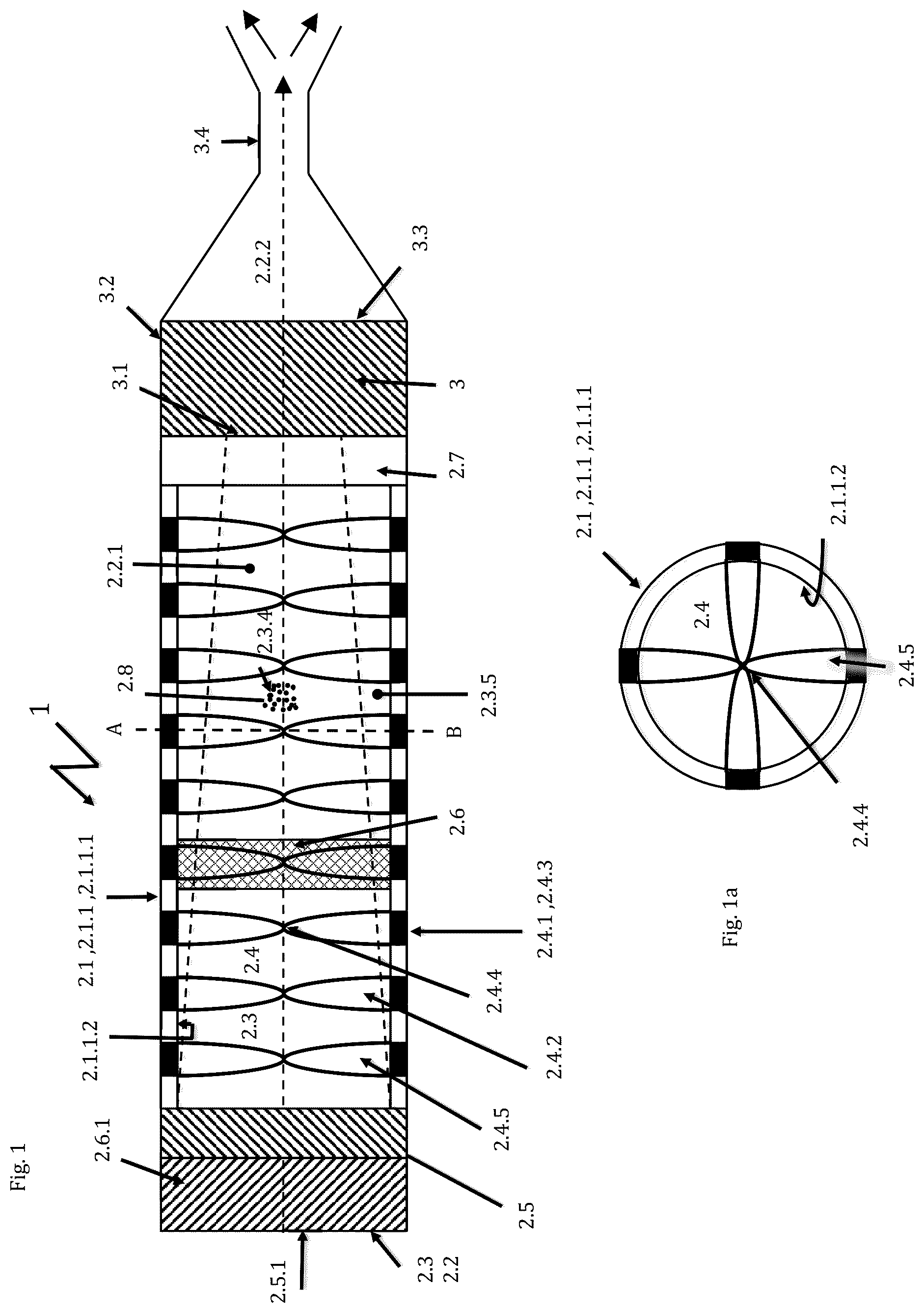 Patent US12303807 Figure 1 – Particle filter with ultrasound device