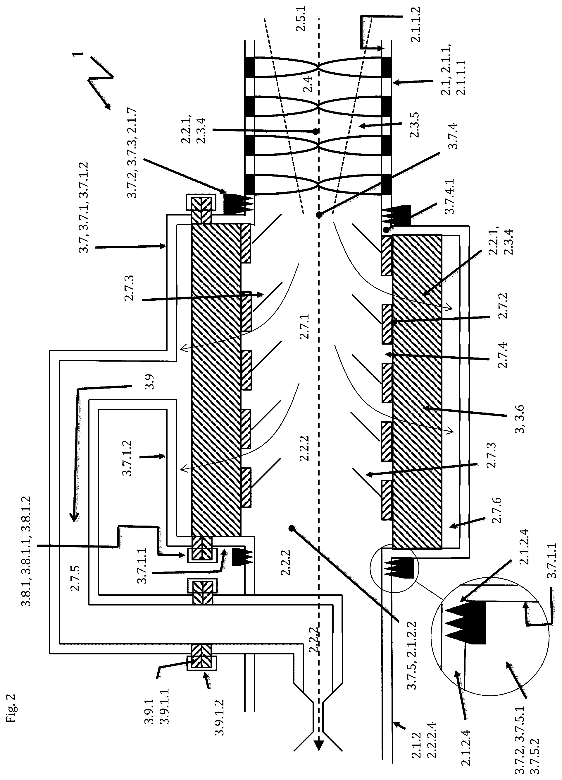 Patent US12303807 Figure 2 – Particle filter with ultrasound device