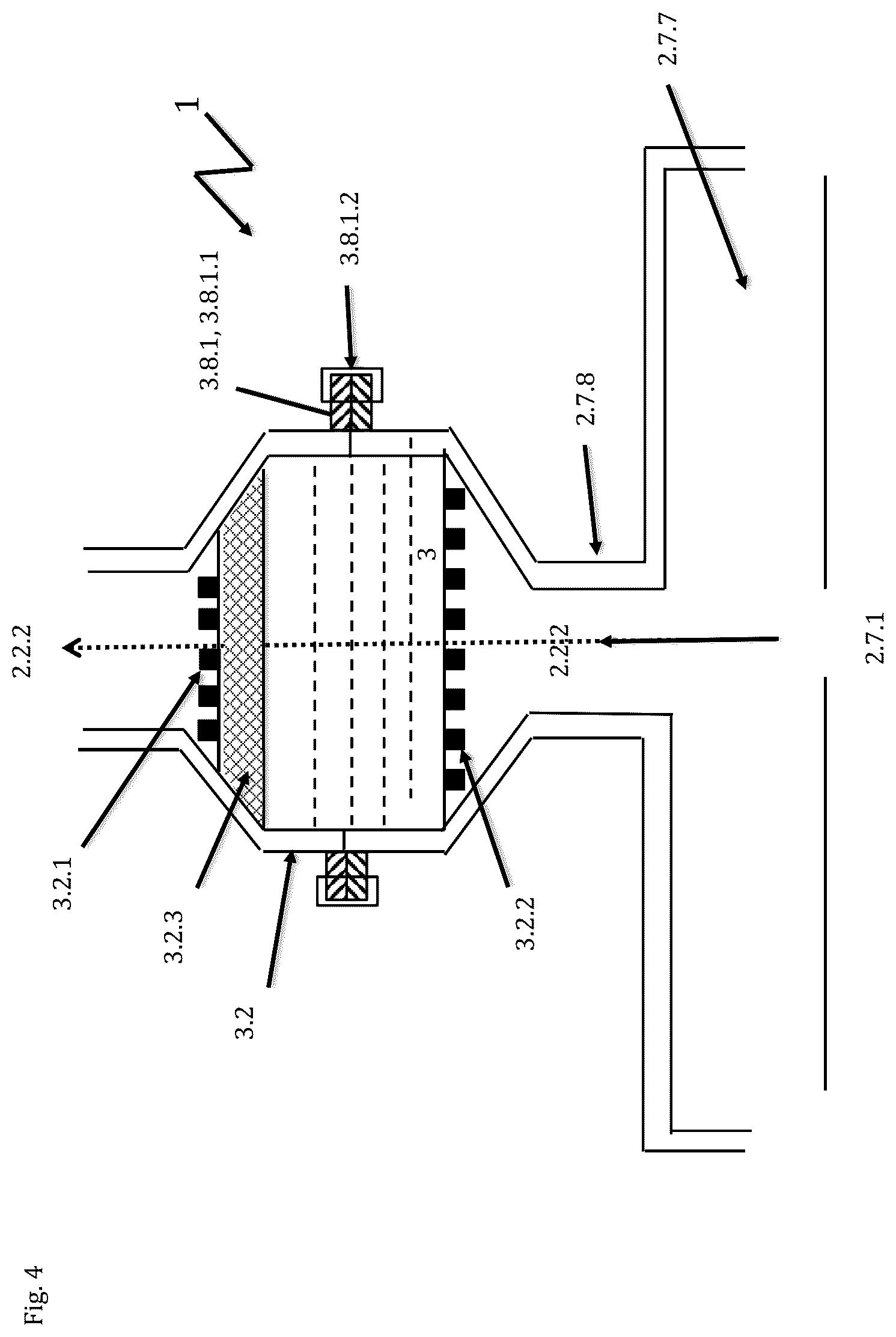 Patent US12303807 Figure 4 – Particle filter with ultrasound device