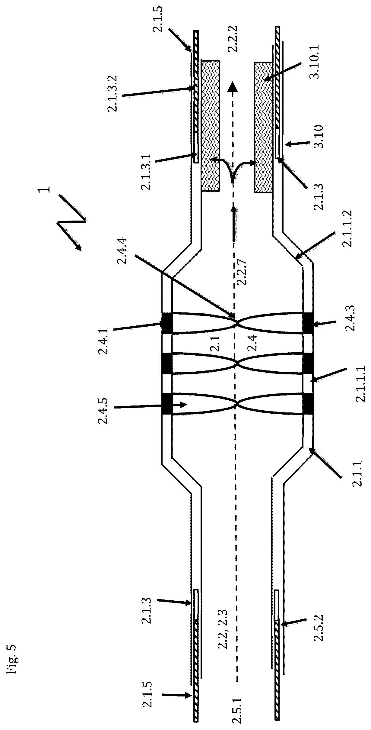 Patent US12303807 Figure 5 – Particle filter with ultrasound device