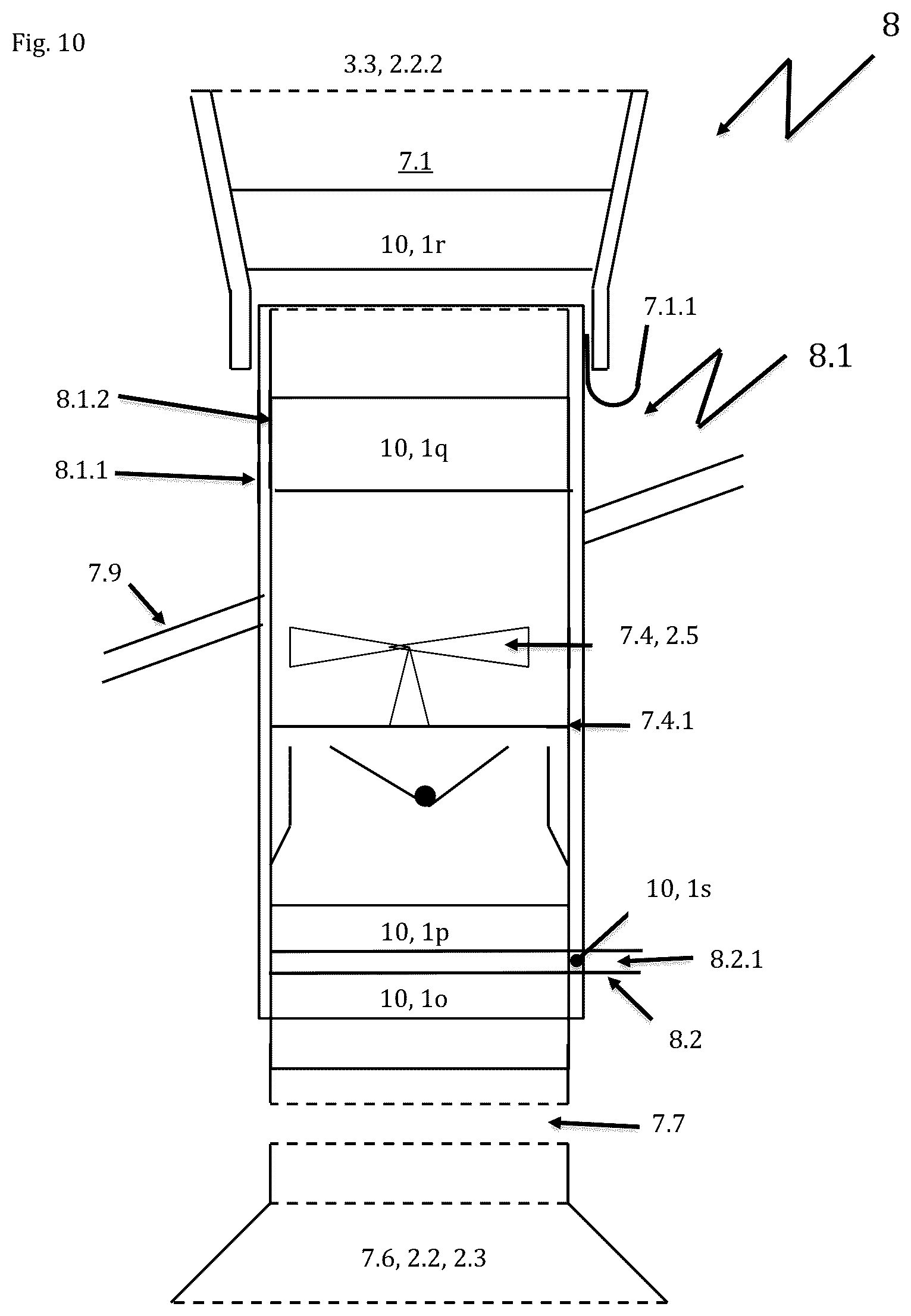 Patent US12303807 Figure 10 – Particle filter with ultrasound device