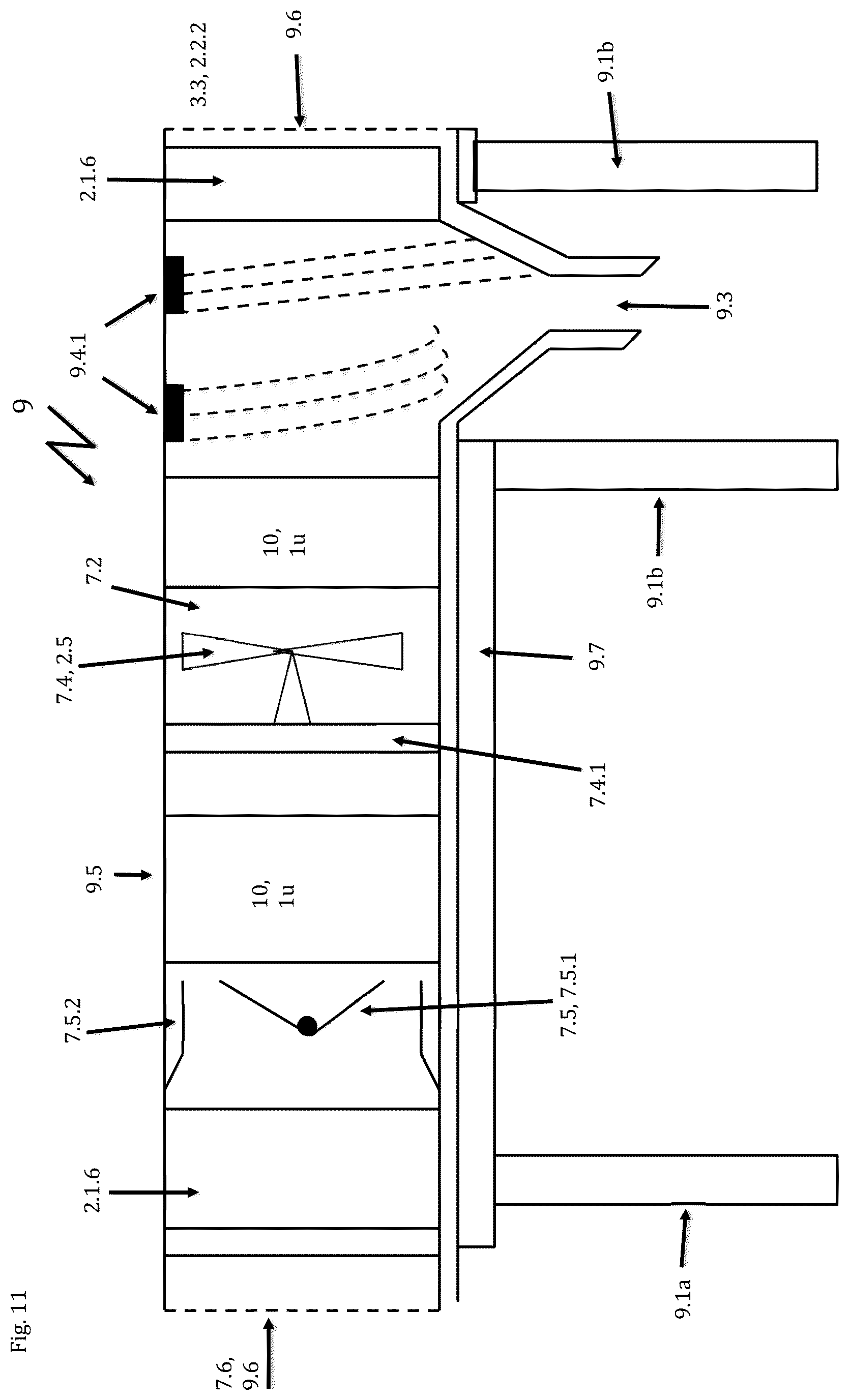 Patent US12303807 Figure 11 – Particle filter with ultrasound device