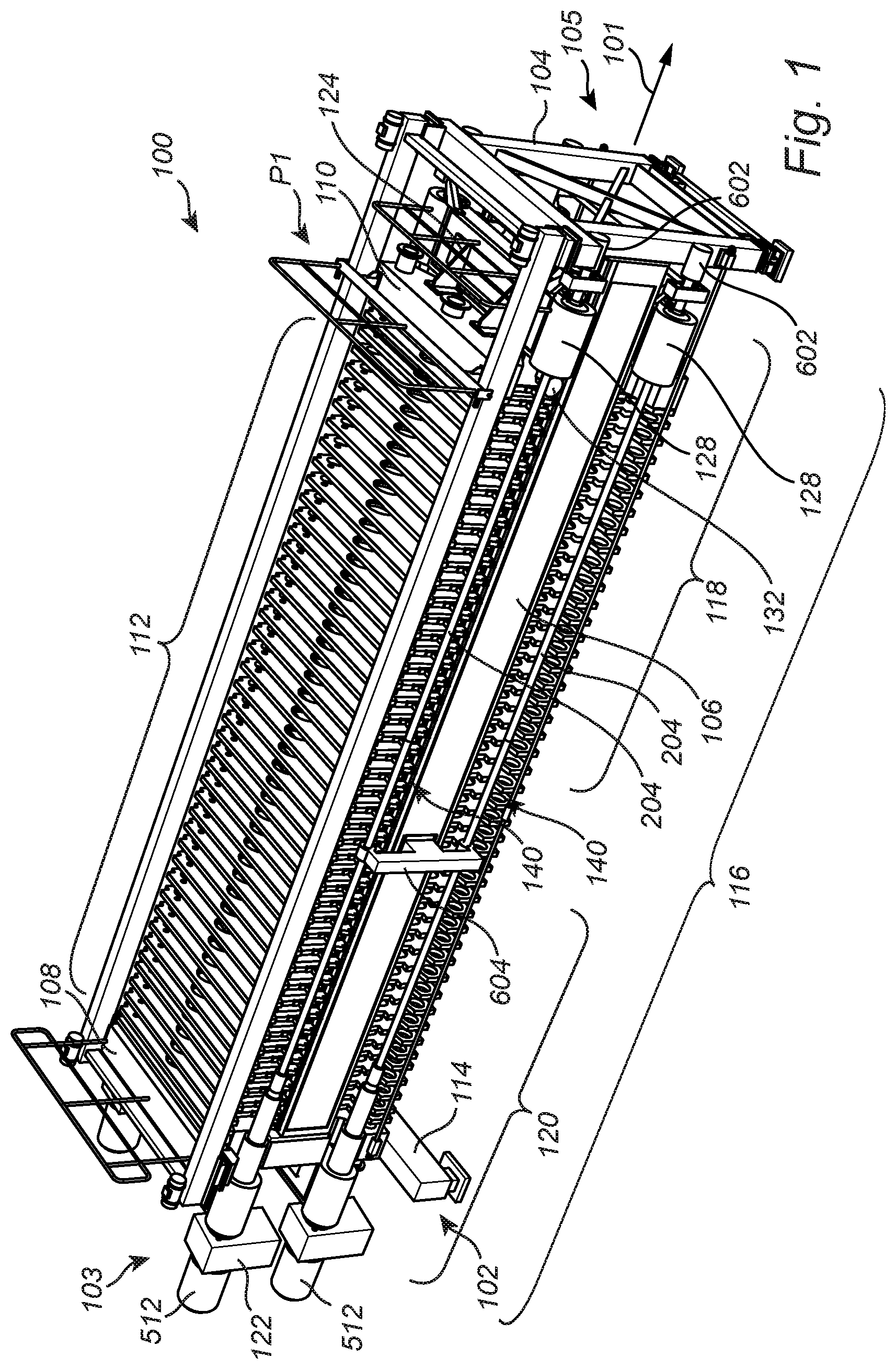 Patent US12303808 Figure 1 – Filter press and a filter plate compression and transport retrofitting kit for a filter press