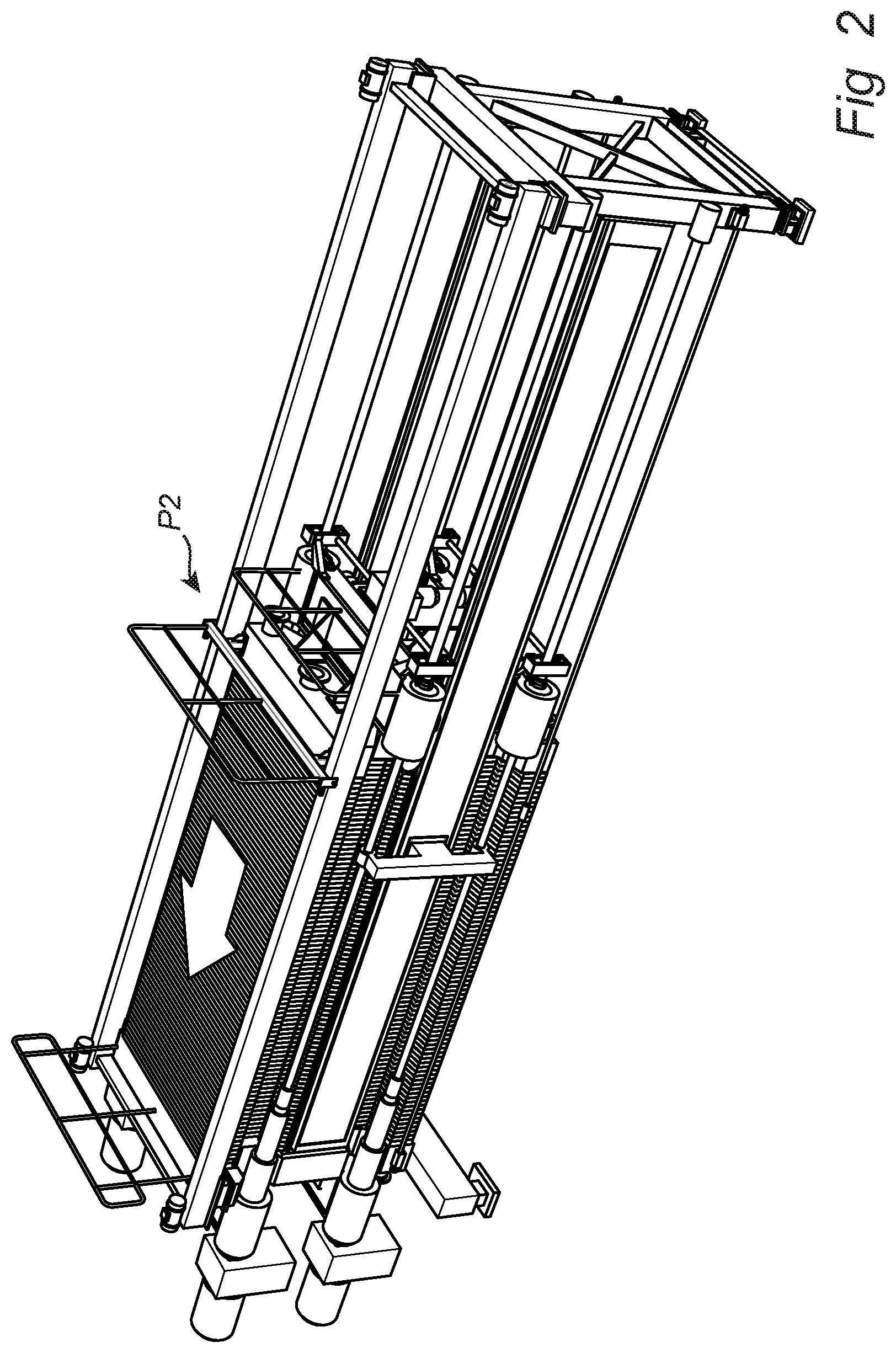 Patent US12303808 Figure 2 – Filter press and a filter plate compression and transport retrofitting kit for a filter press