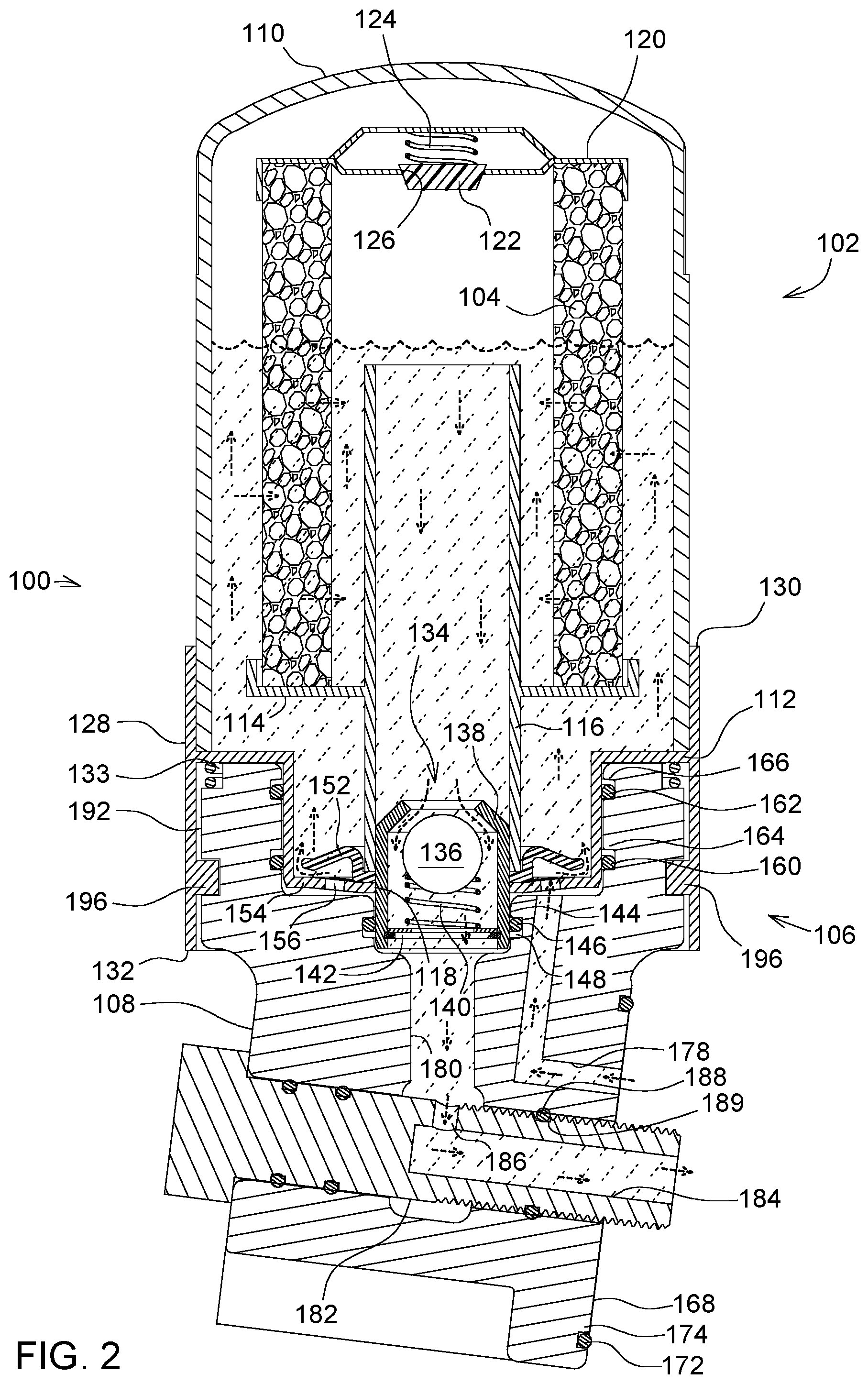 Patent US12303813 Figure 2 – Quick change oil filter