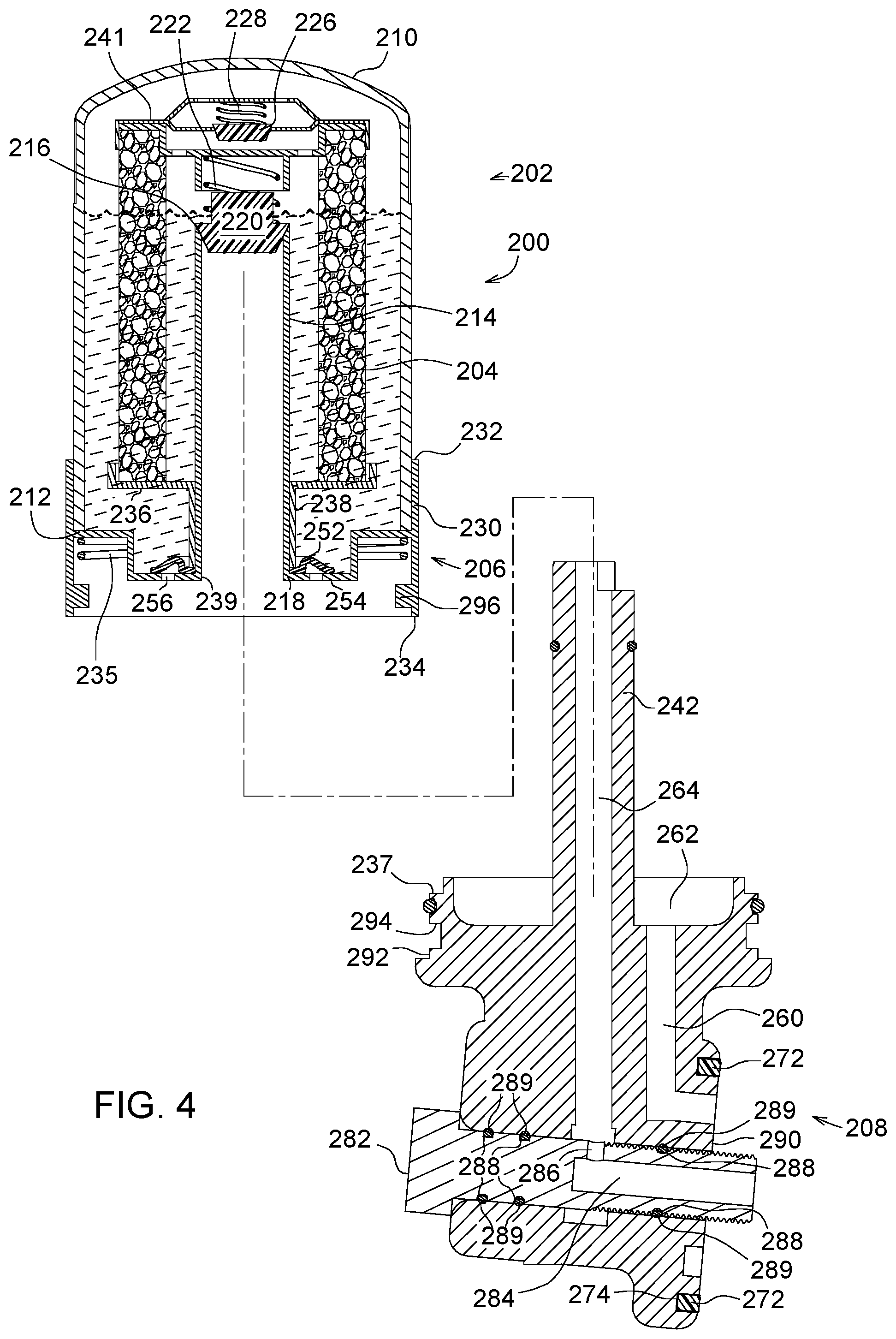Patent US12303813 Figure 4 – Quick change oil filter