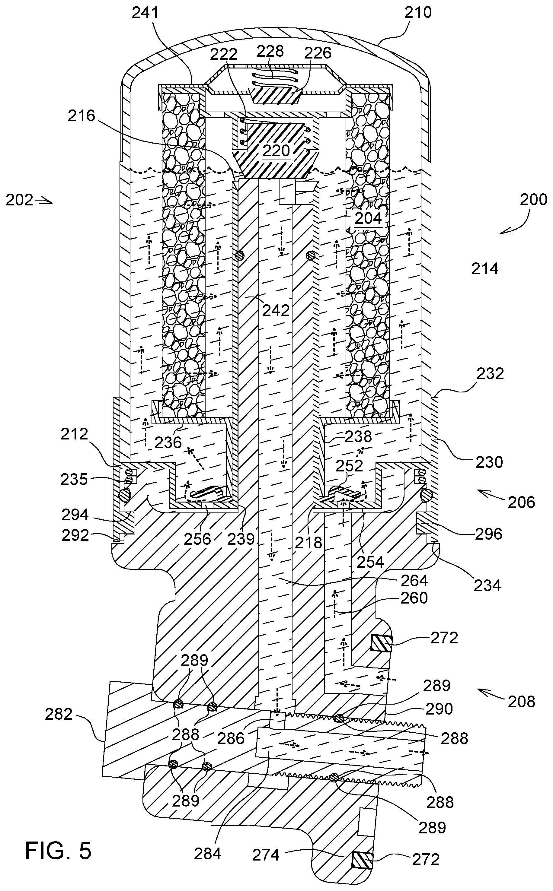 Patent US12303813 Figure 5 – Quick change oil filter