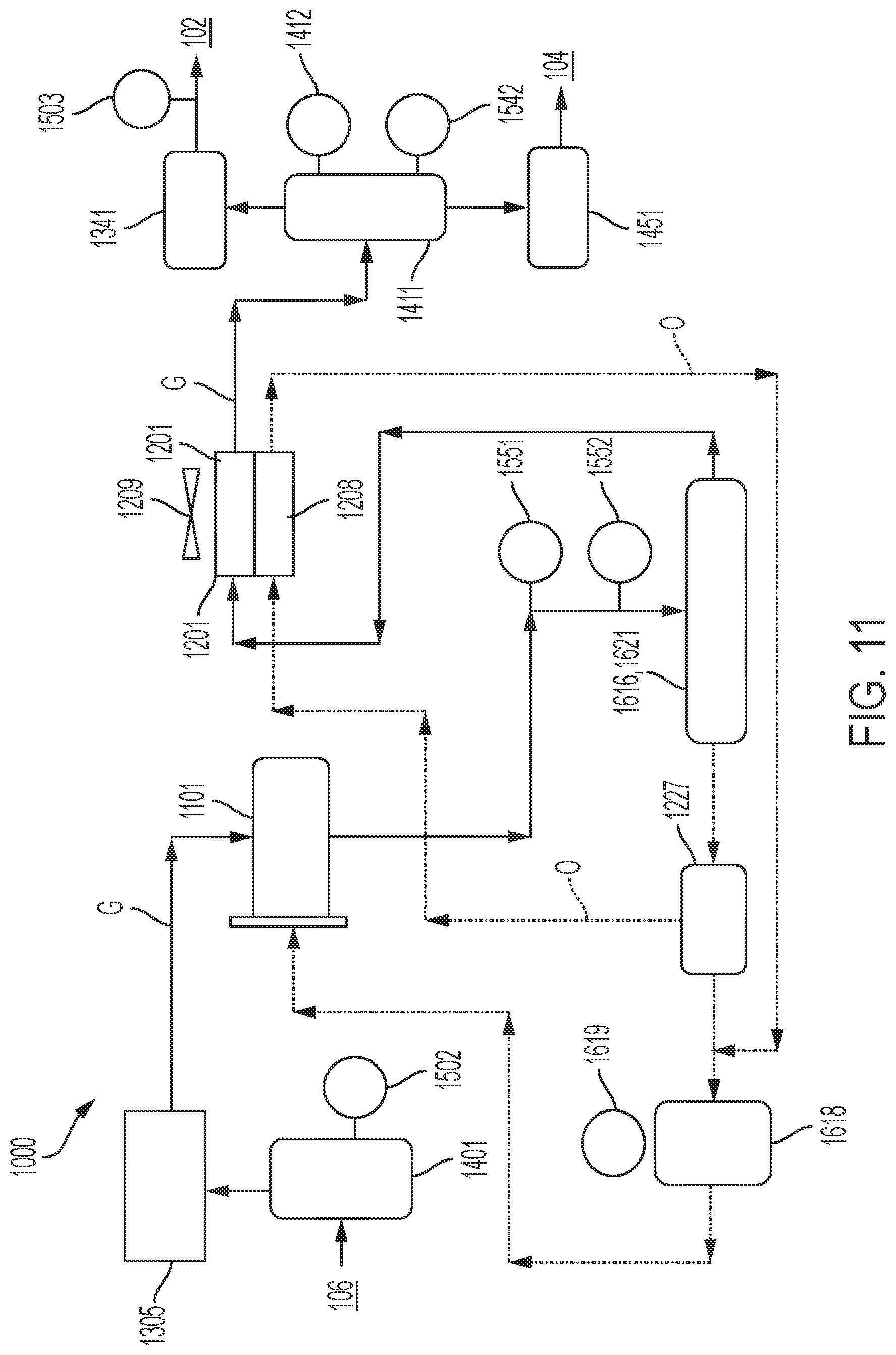 Patent US12303815 Figure 15 – System and process for recovering fugitive gas emissions