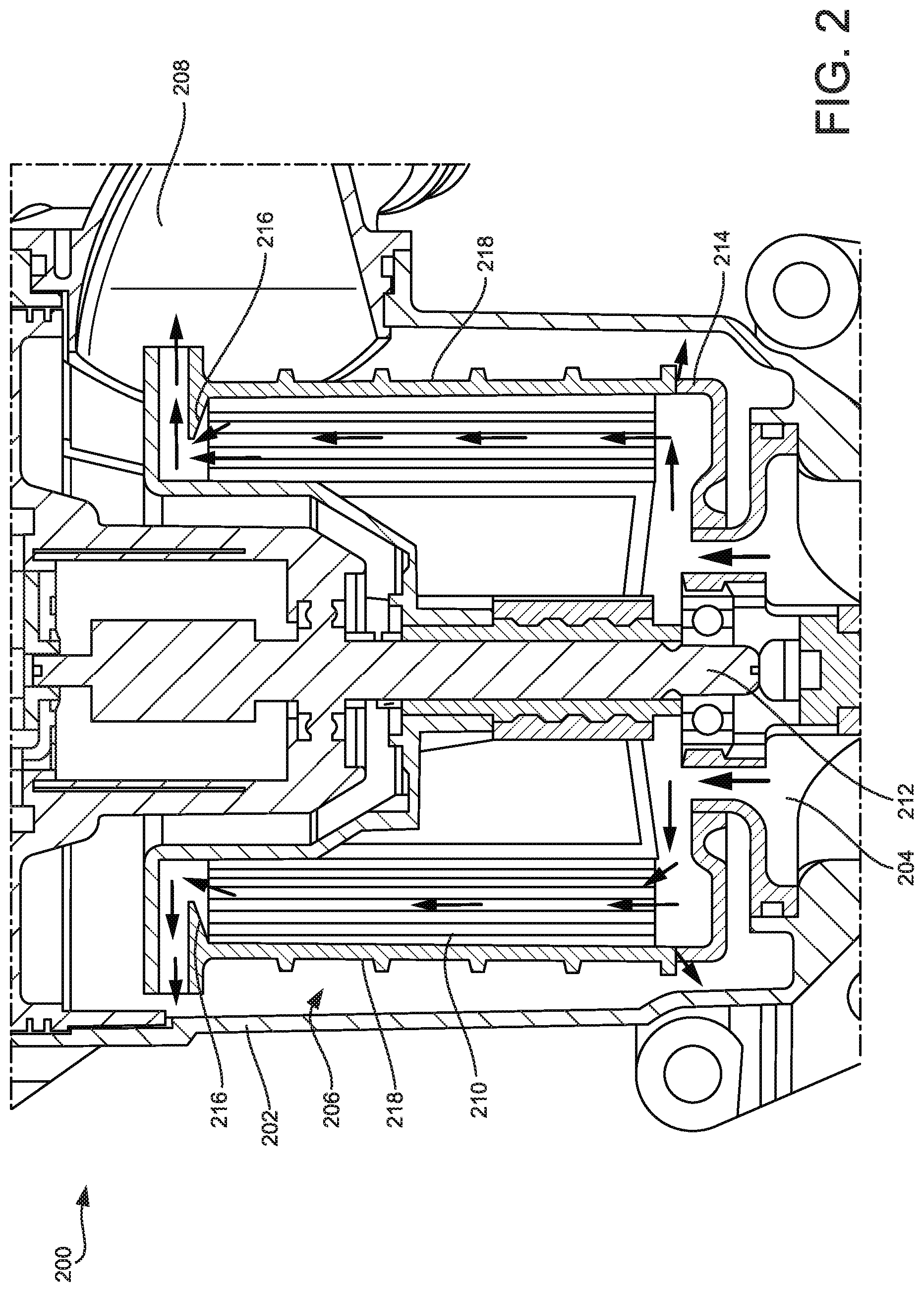 Patent US12303816 Figure 2 – Axial flow centrifugal separator