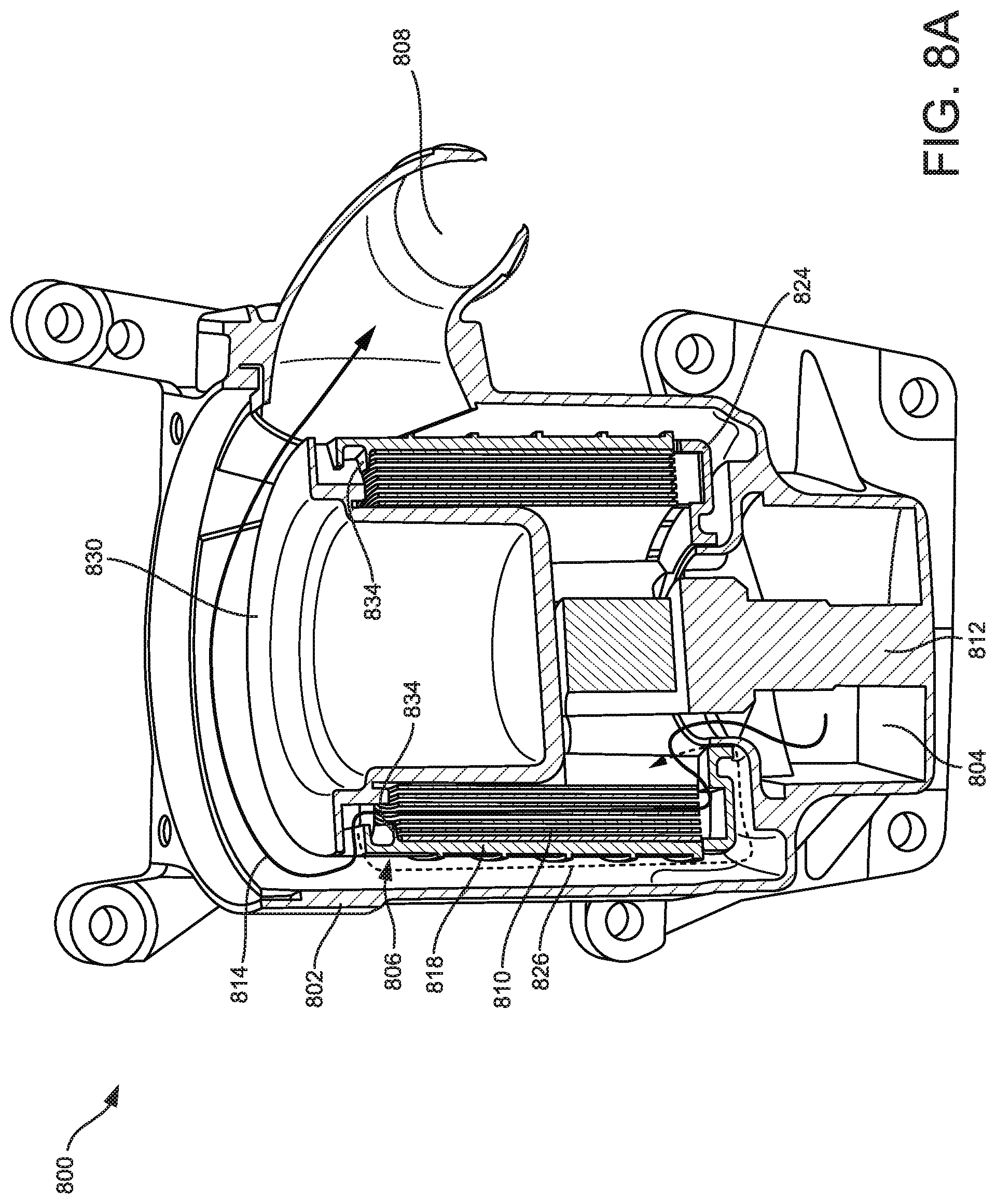 Patent US12303816 Figure 8 – Axial flow centrifugal separator
