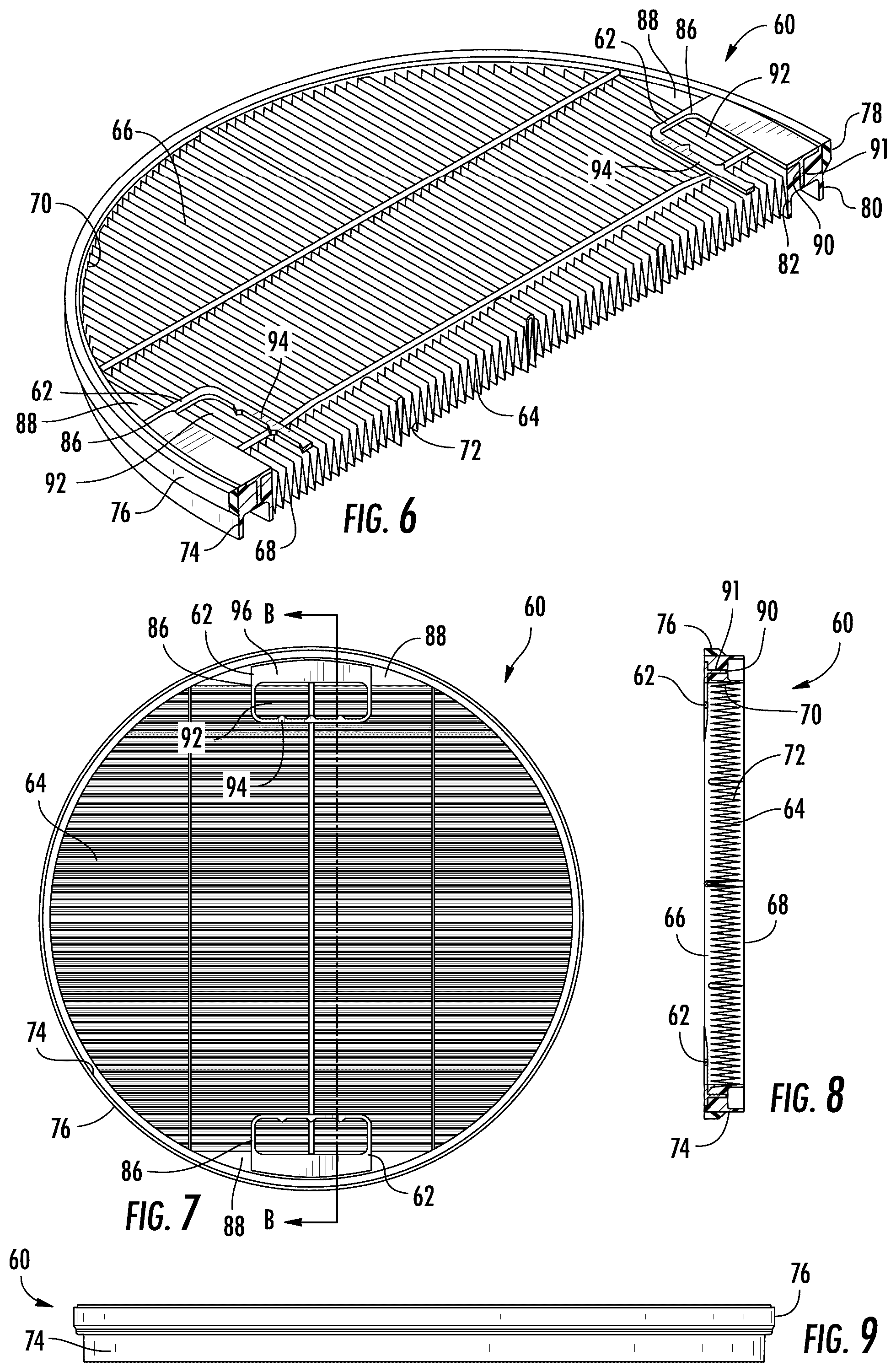 Patent US12303817 Figure 3 – Air filter with improved handle