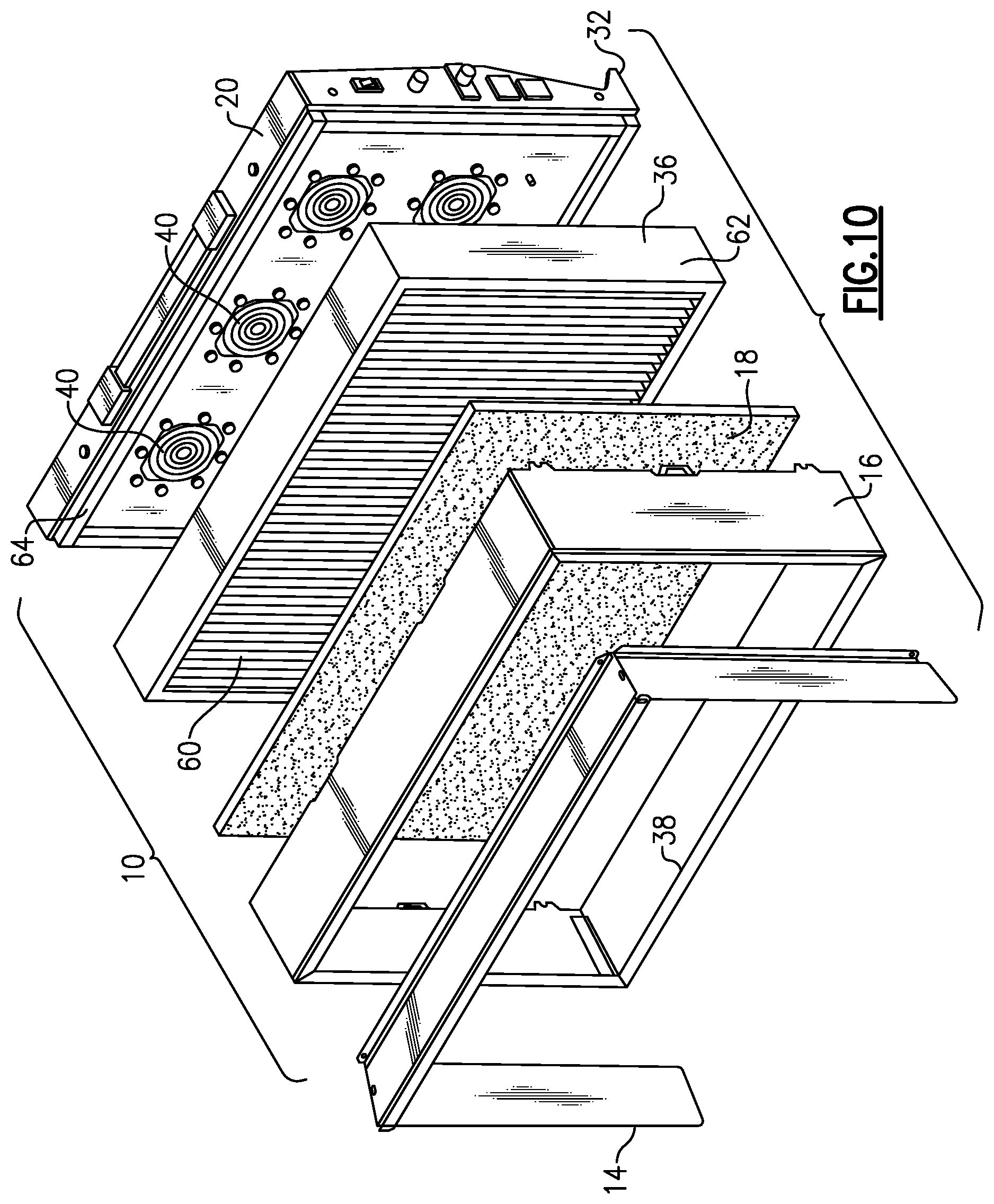 Patent US12303818 Figure 5 – Benchtop dust collector