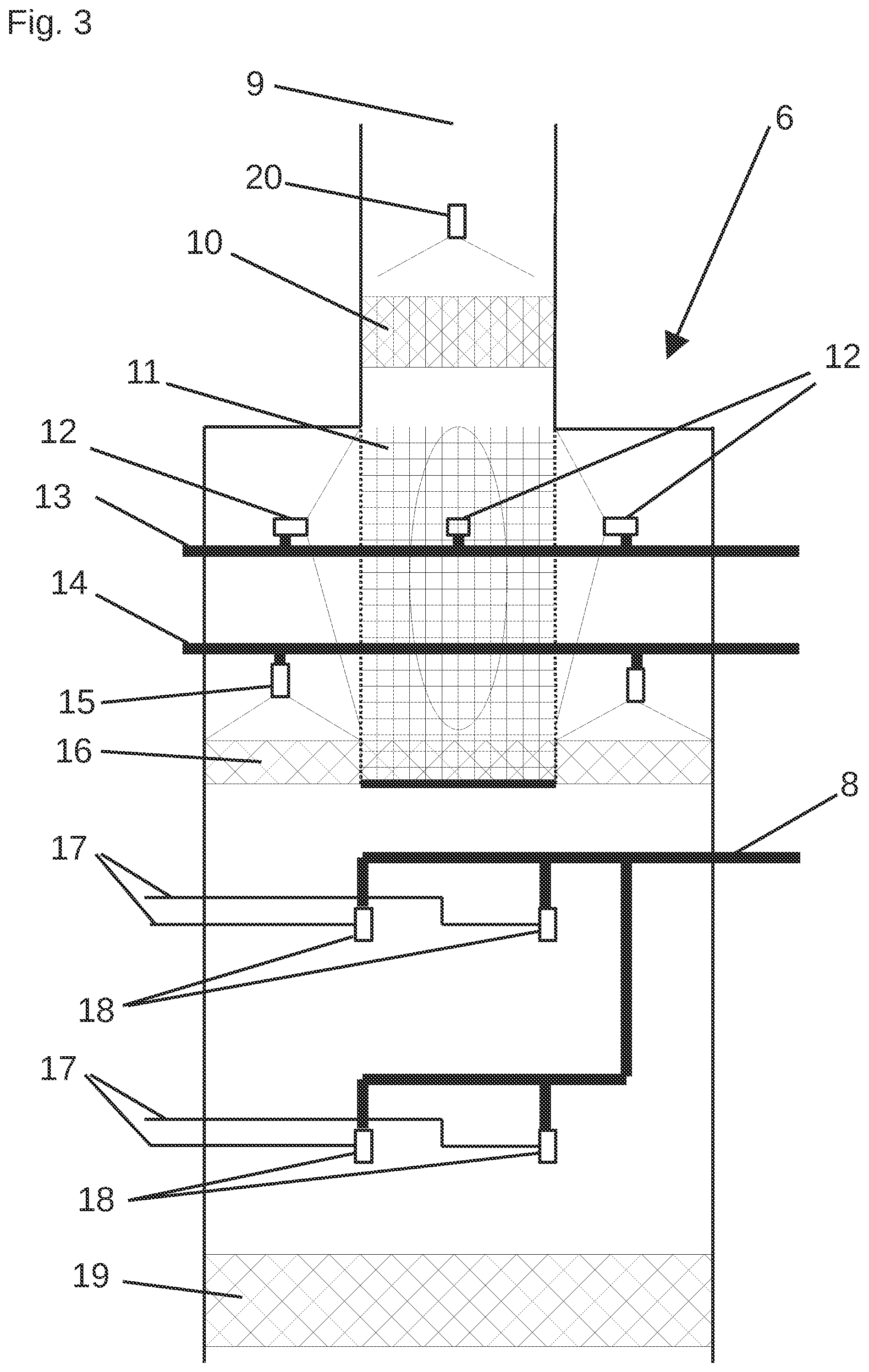 Patent US12303826 Figure 3 – Device and method for cleaning a gas stream