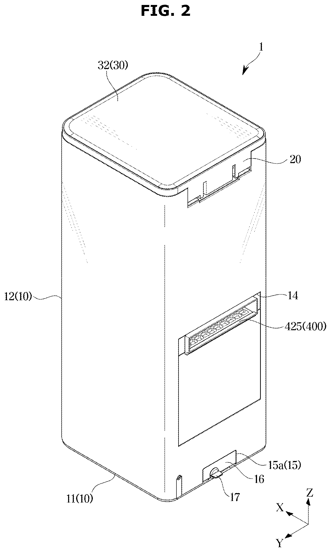 Patent US12303827 Figure 2 – Food waste disposer