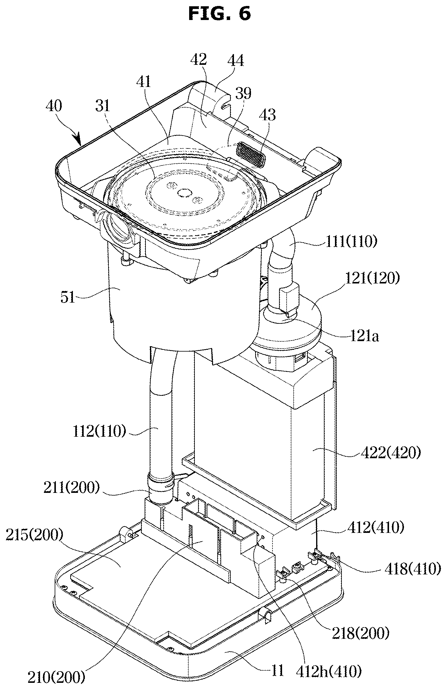 Patent US12303827 Figure 6 – Food waste disposer