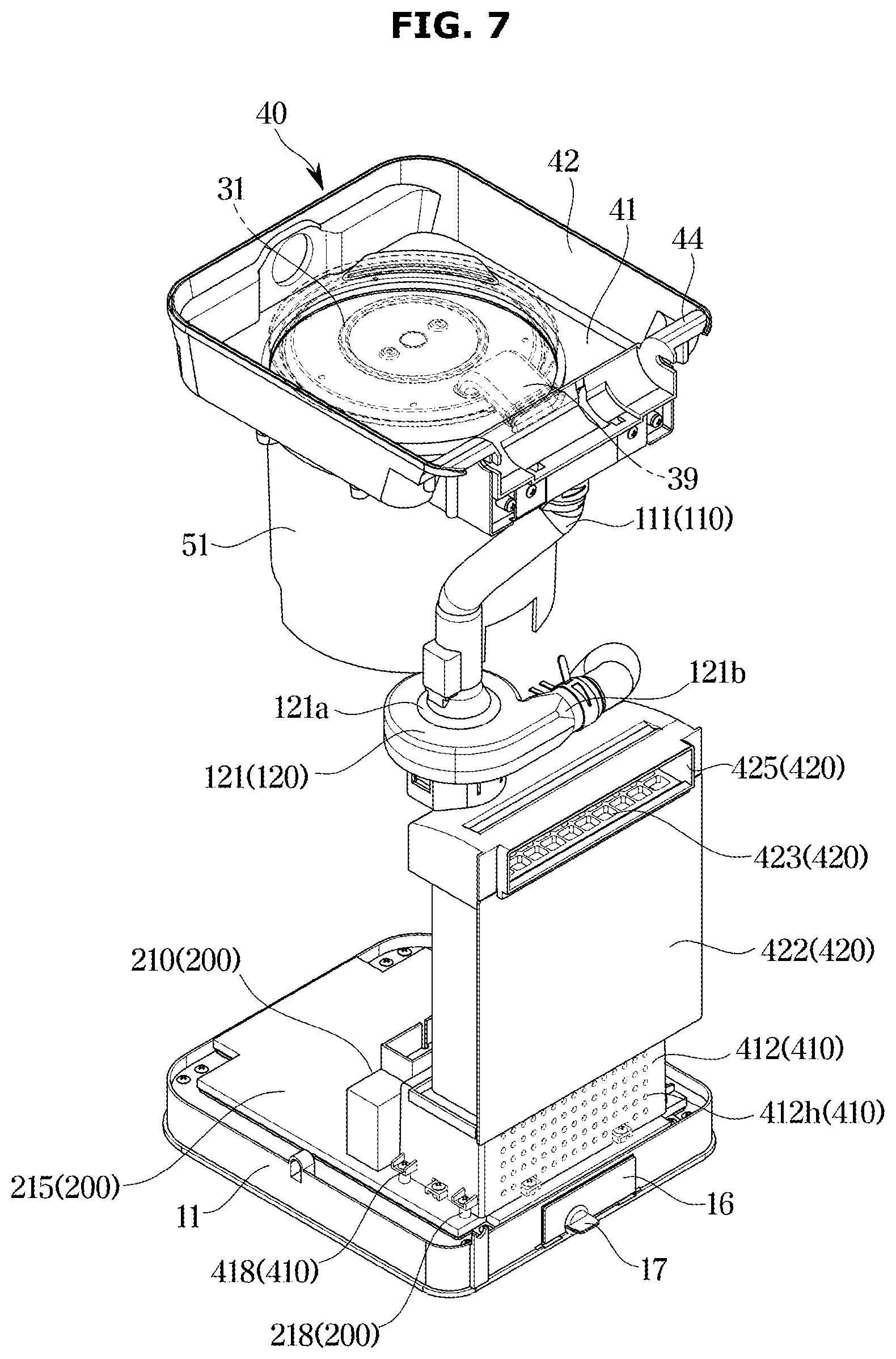Patent US12303827 Figure 7 – Food waste disposer
