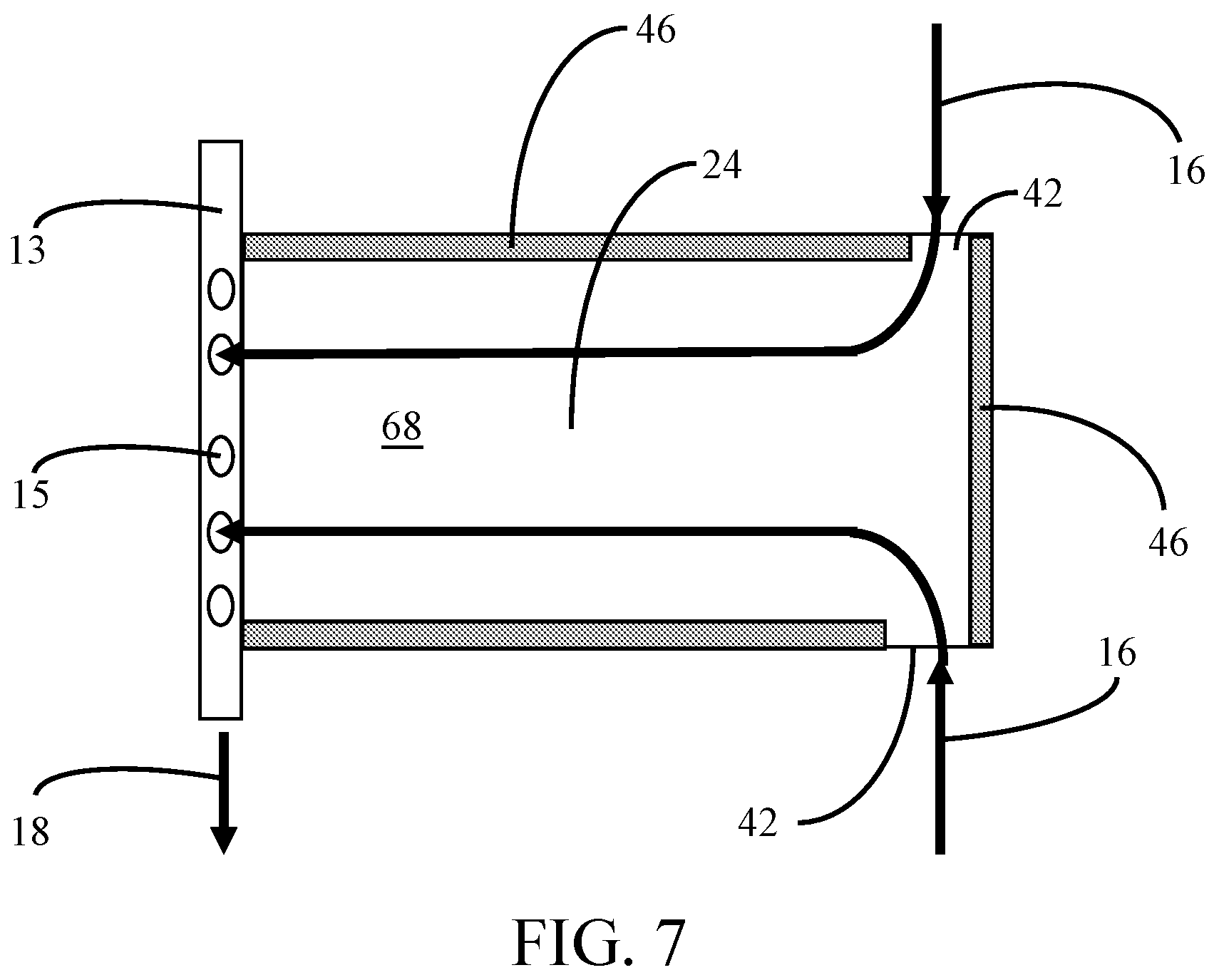 Patent US12303838 Figure 7 – Preferred flow paths for spiral-wound elements
