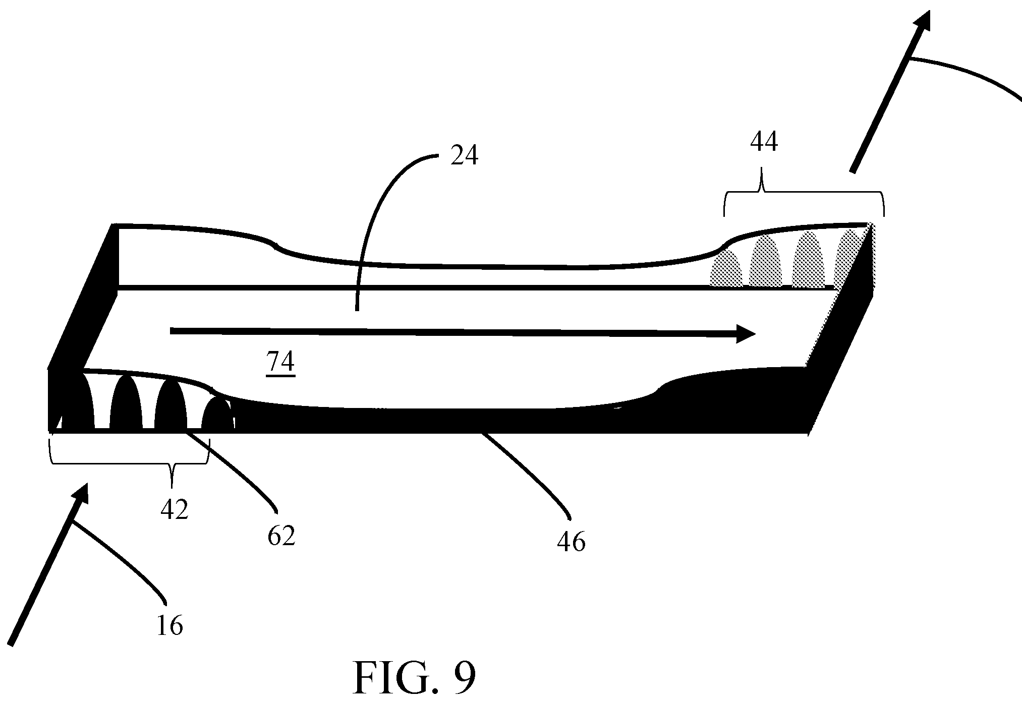 Patent US12303838 Figure 9 – Preferred flow paths for spiral-wound elements
